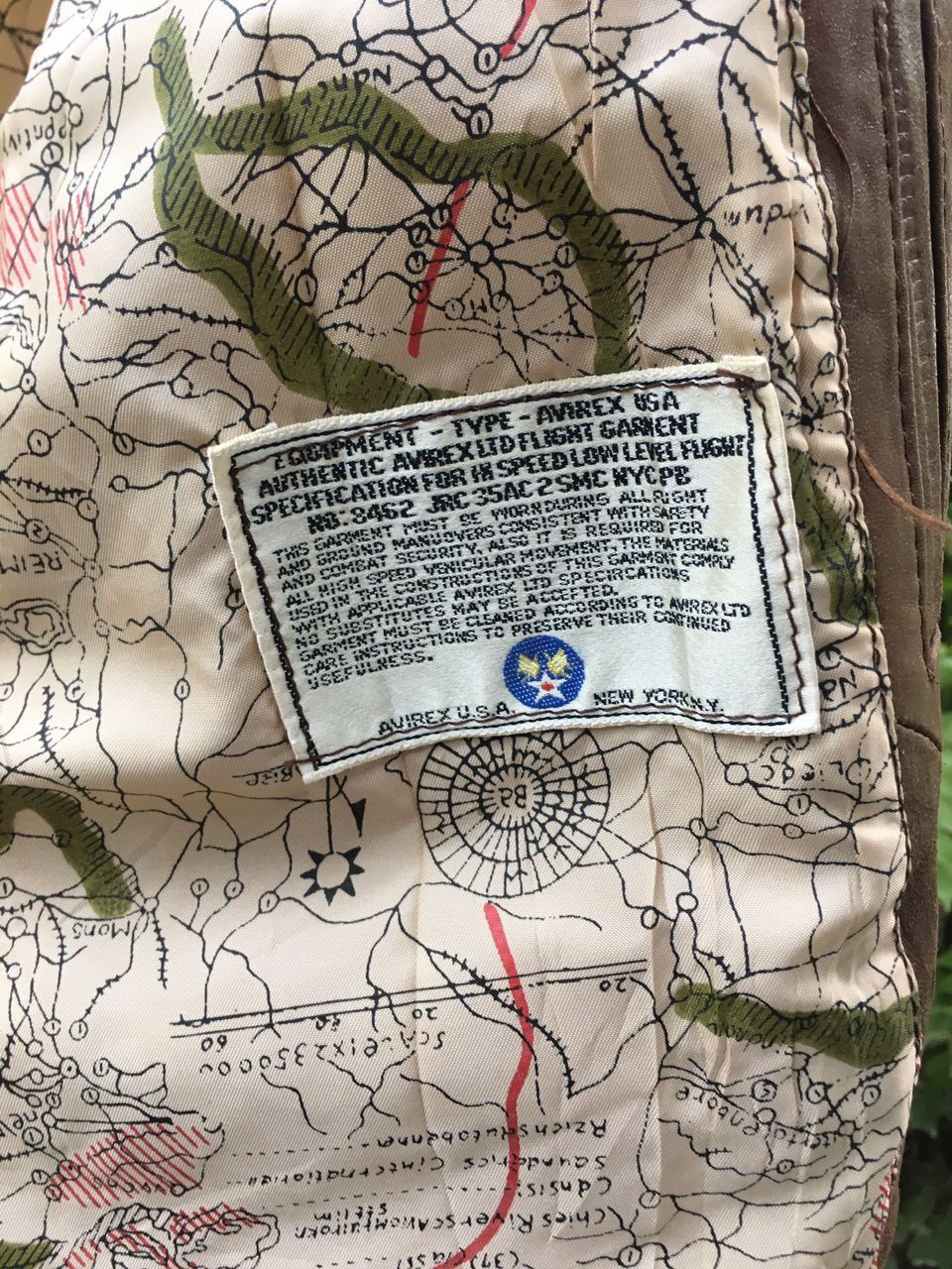 Avirex Air force A-2 U.S Army Flight Blouson Brown Graphic Jackets Size US XL / EU 56 / 4 - 6 Thumbnail