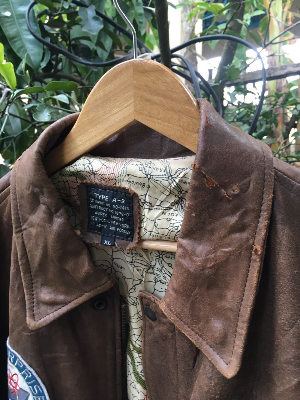 Avirex Air force A-2 U.S Army Flight Blouson Brown Graphic Jackets Size US XL / EU 56 / 4 - 7 Thumbnail