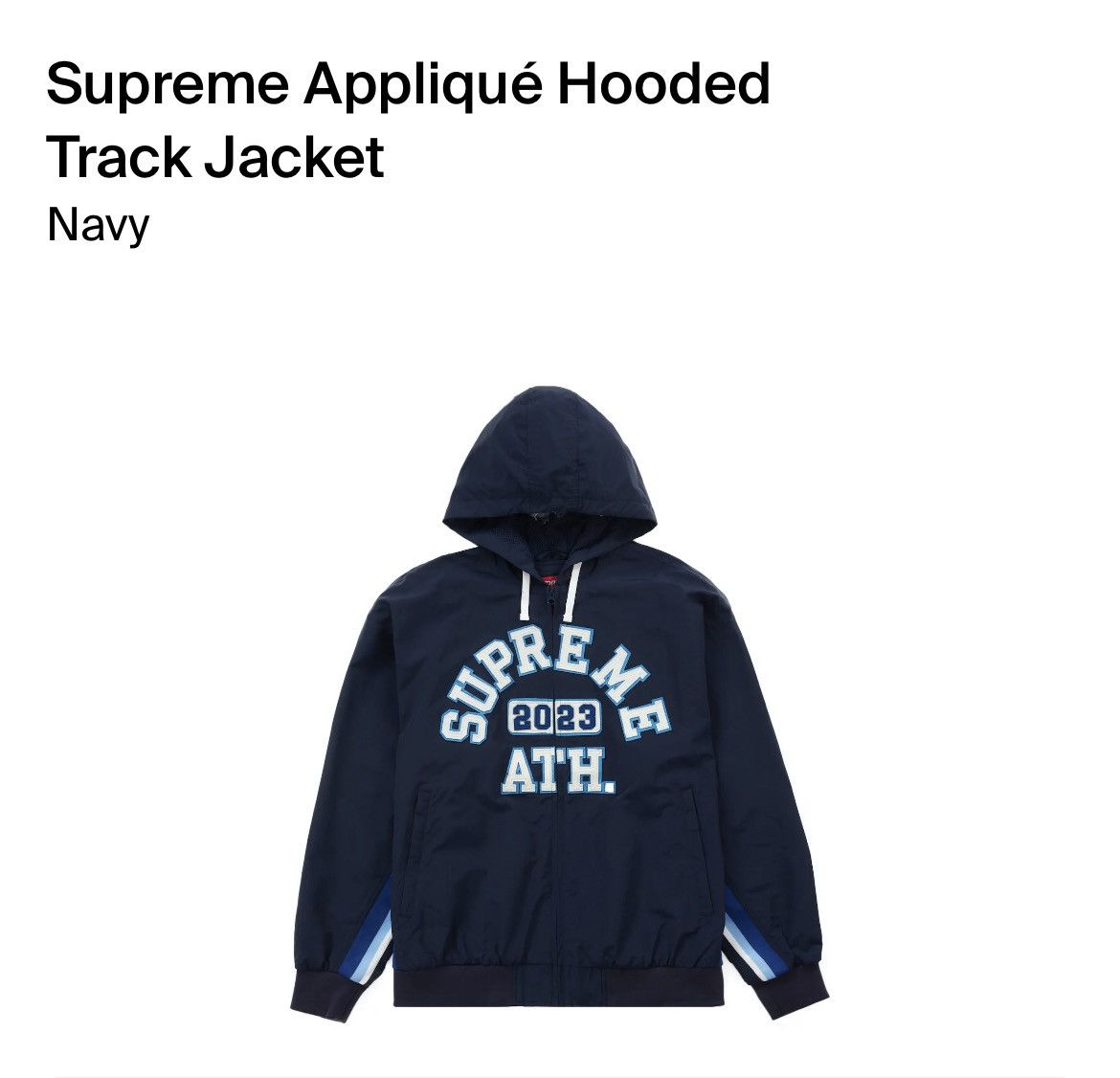 Supreme Supreme applique hood track jacket | Grailed