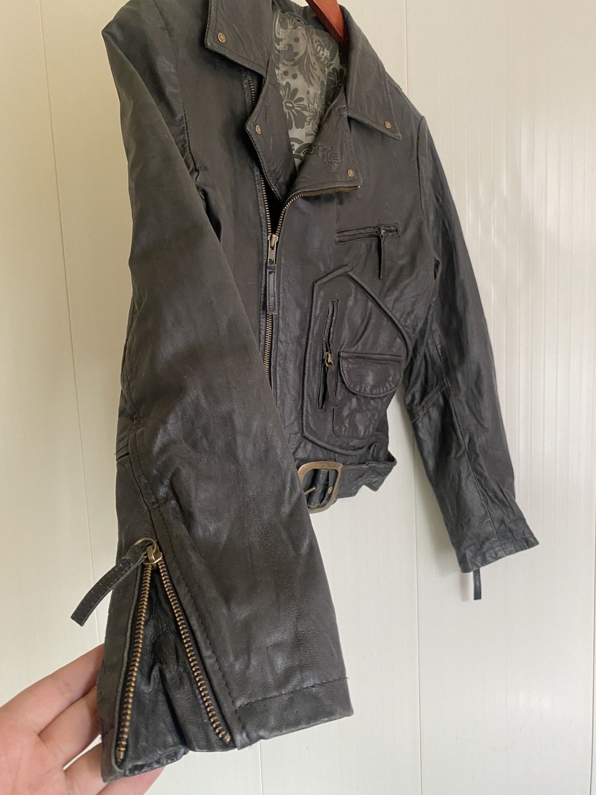 Other Beautiful Leather Biker Jacket Punk Grunge style Size S / US 4 / IT 40 - 5 Thumbnail