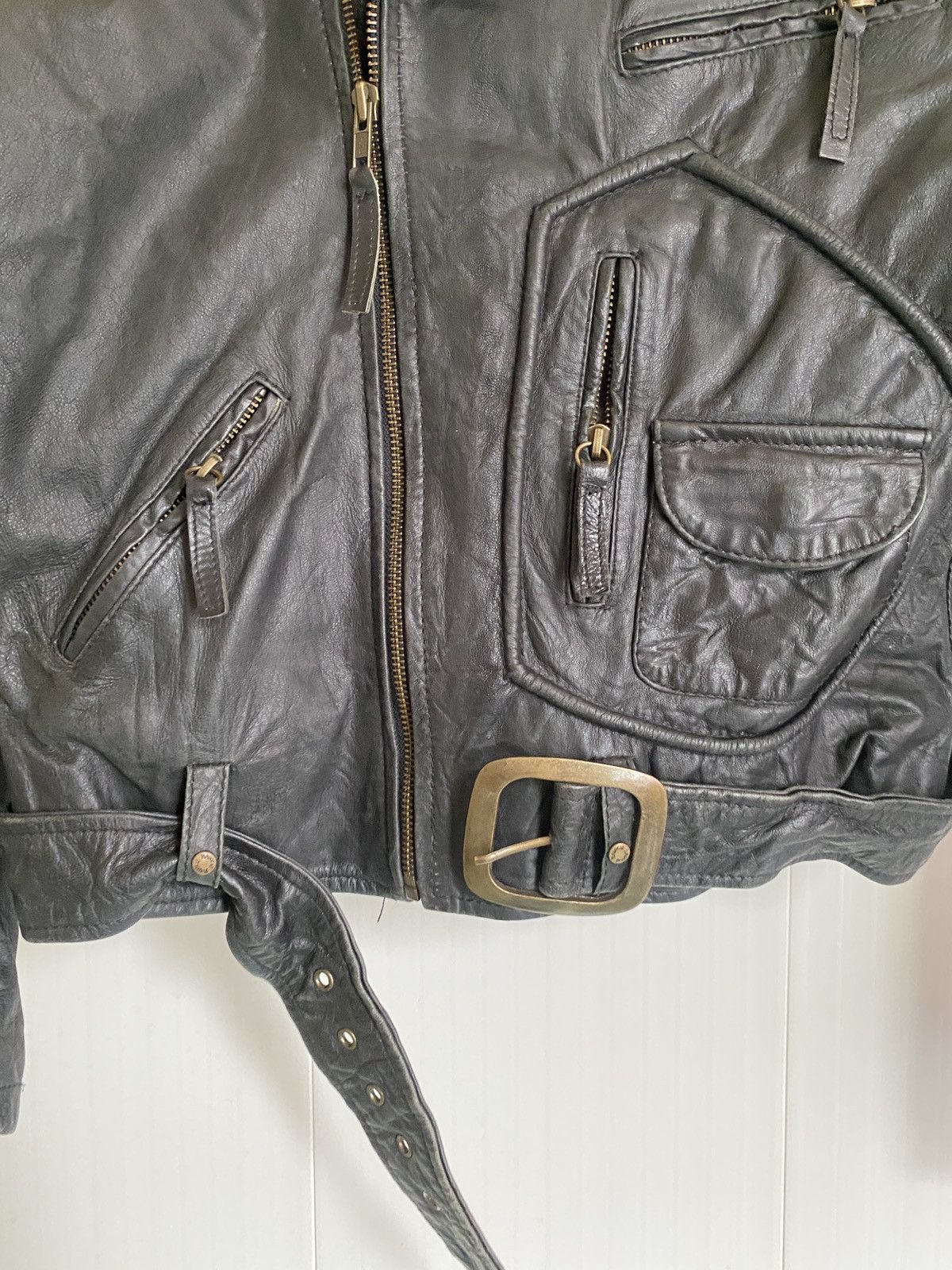 Other Beautiful Leather Biker Jacket Punk Grunge style Size S / US 4 / IT 40 - 4 Thumbnail