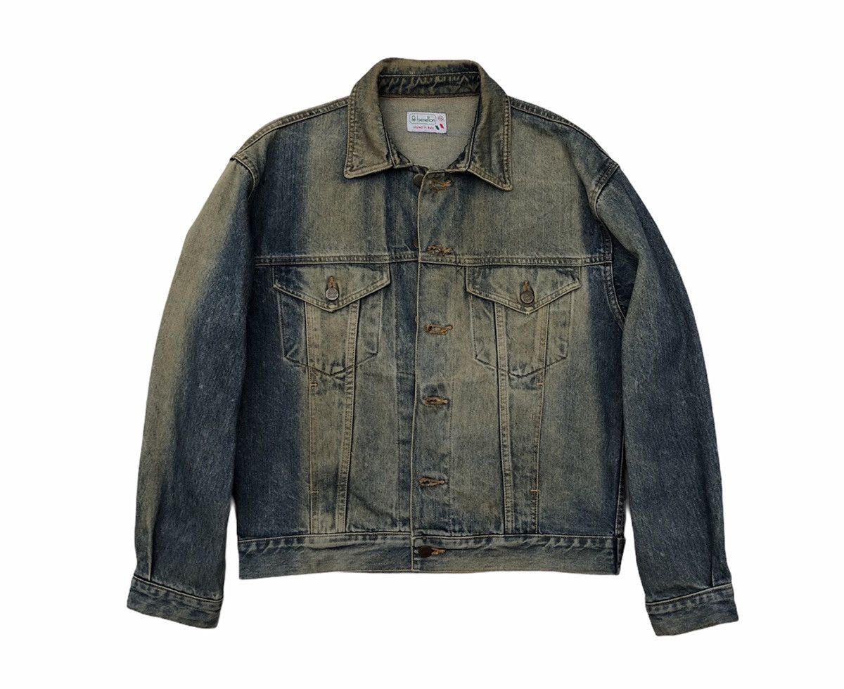 Benetton Vintage Benetton Denim Season Trucker Jacket Size US M / EU 48-50 / 2 - 2 Thumbnail
