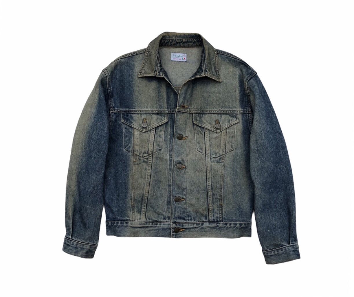 Benetton Vintage Benetton Denim Season Trucker Jacket Size US M / EU 48-50 / 2 - 1 Thumbnail