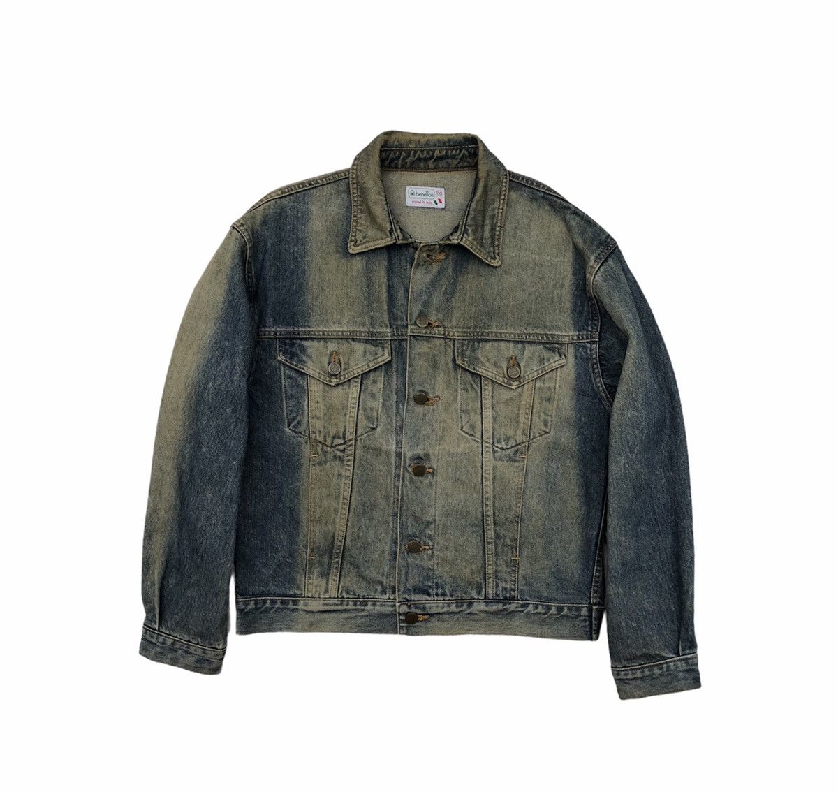 Benetton Vintage Benetton Denim Season Trucker Jacket Size US M / EU 48-50 / 2 - 11 Thumbnail