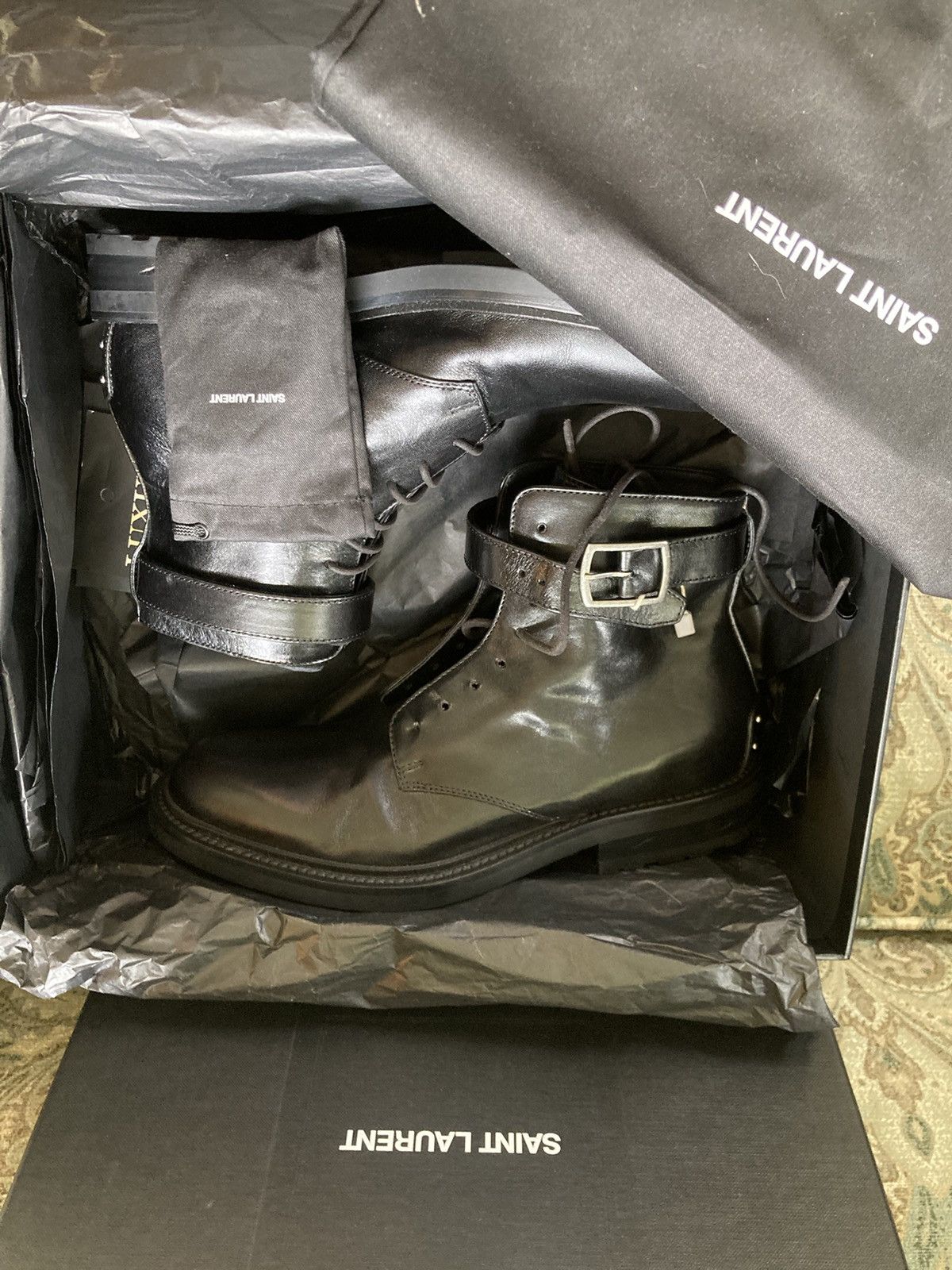 Saint Laurent Paris Saint Laurent Army leather studded boots Size US 7 / EU 40 - 2 Thumbnail