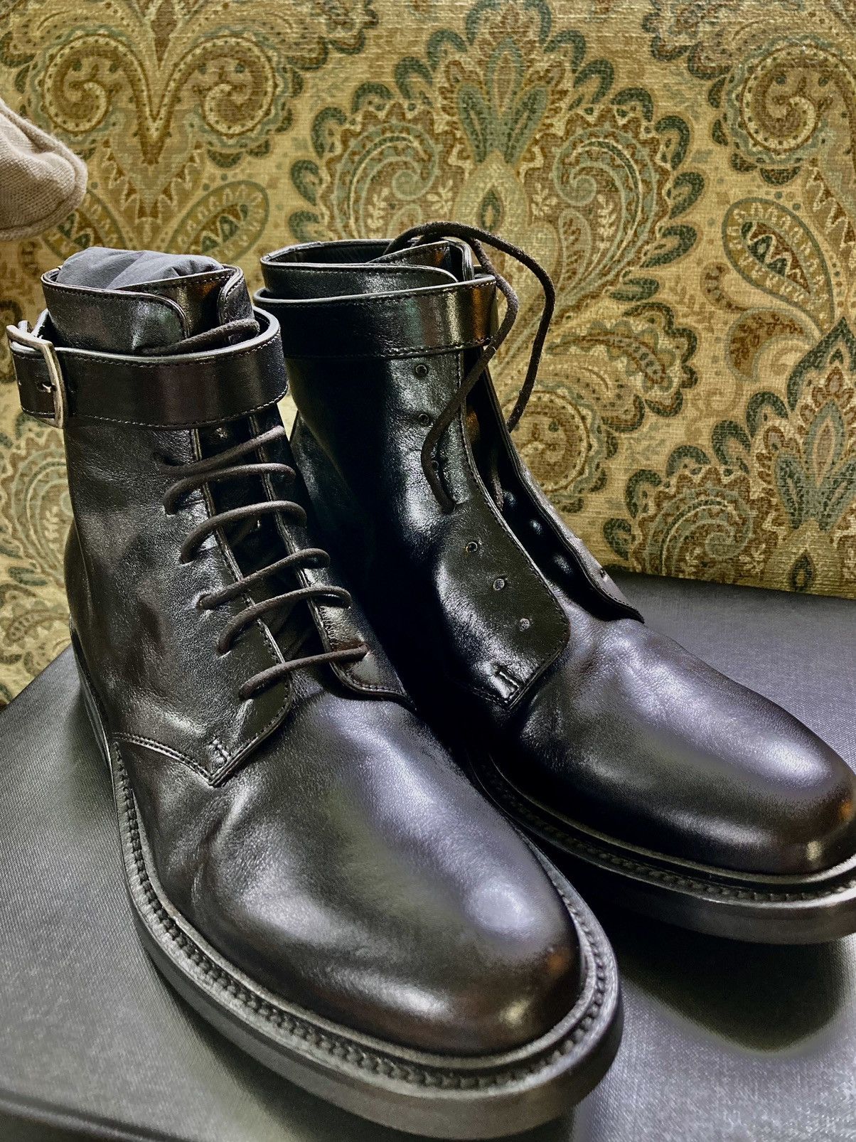 Saint Laurent Paris Saint Laurent Army leather studded boots Size US 7 / EU 40 - 10 Thumbnail