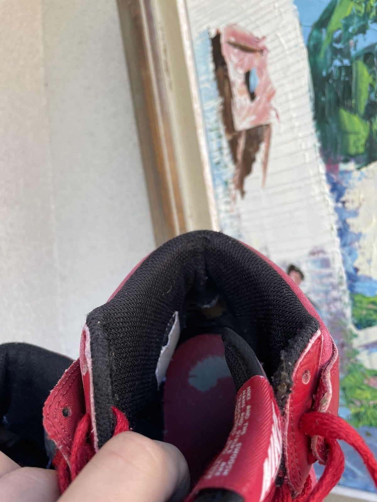 Nike Vintage Y2k 00s Nike Dunk High Red Hype Sneakers Beaters Size US 8.5 / EU 41-42 - 7 Thumbnail