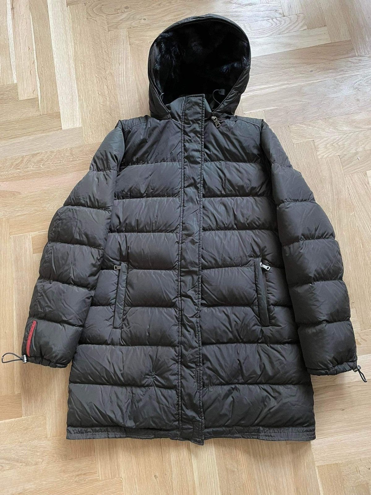 Prada Prada Vintage Long Puffer Jacket Red Tab Woman Brown Hype Size S / US 4 / IT 40 - 3 Thumbnail