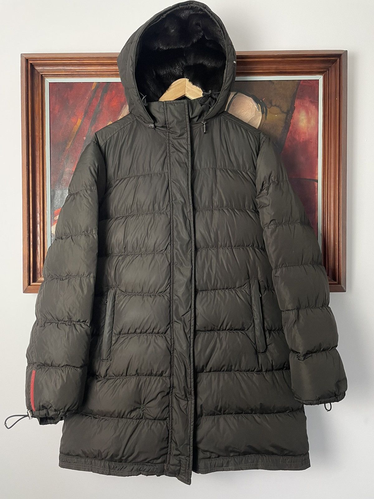 Prada Prada Vintage Long Puffer Jacket Red Tab Woman Brown Hype Size S / US 4 / IT 40 - 1 Thumbnail