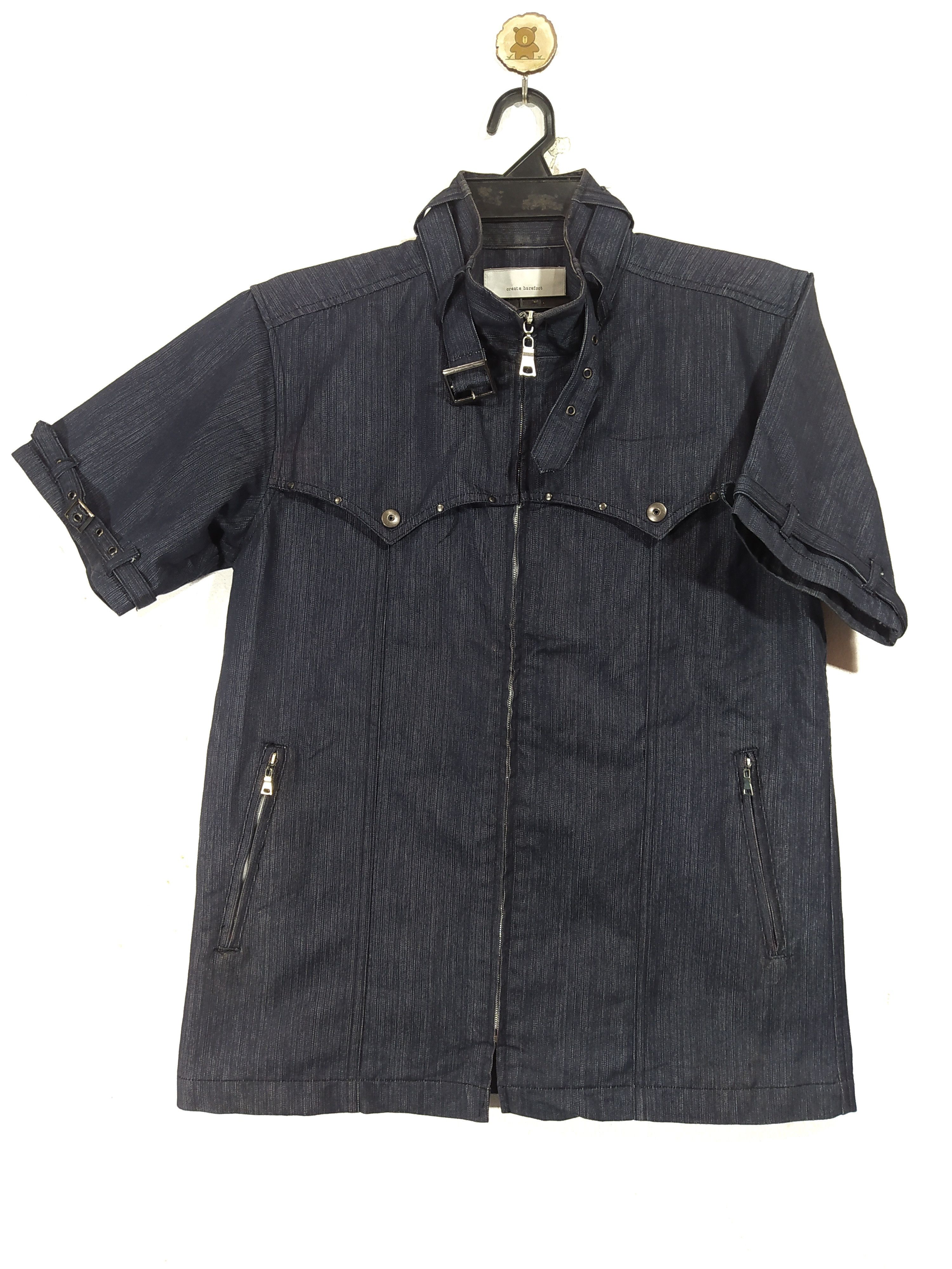 image of Denim Jacket x Vintage Create Barefoot Bondage X Denim Short Sleeve, Men's (Size Small)