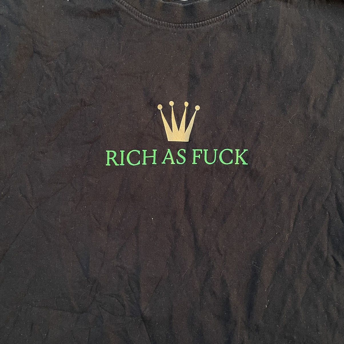 Vintage Vintage Y2K Rolex Humor Graphic Tee Black Faded Goth Opium L Size US L / EU 52-54 / 3 - 4 Thumbnail