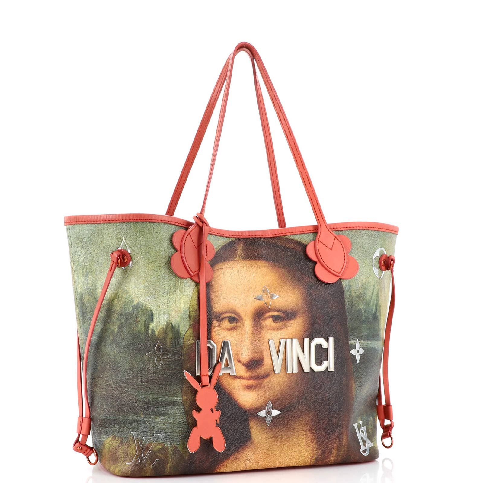 Louis Vuitton Neverfull NM Tote Limited Edition Jeff Koons Da Vinci Print  at 1stDibs