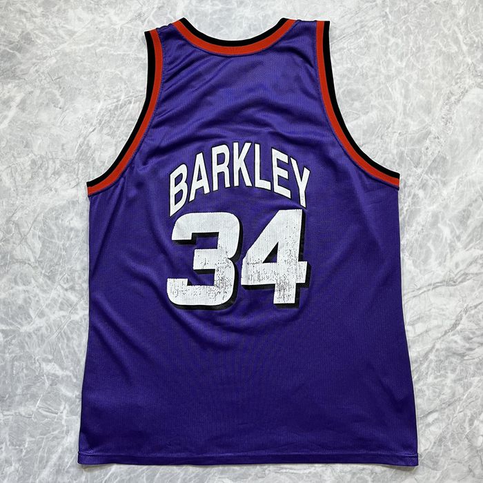 Phoenix Suns #34 Vintage Barkley Champion Jersey Retro NBA Purple