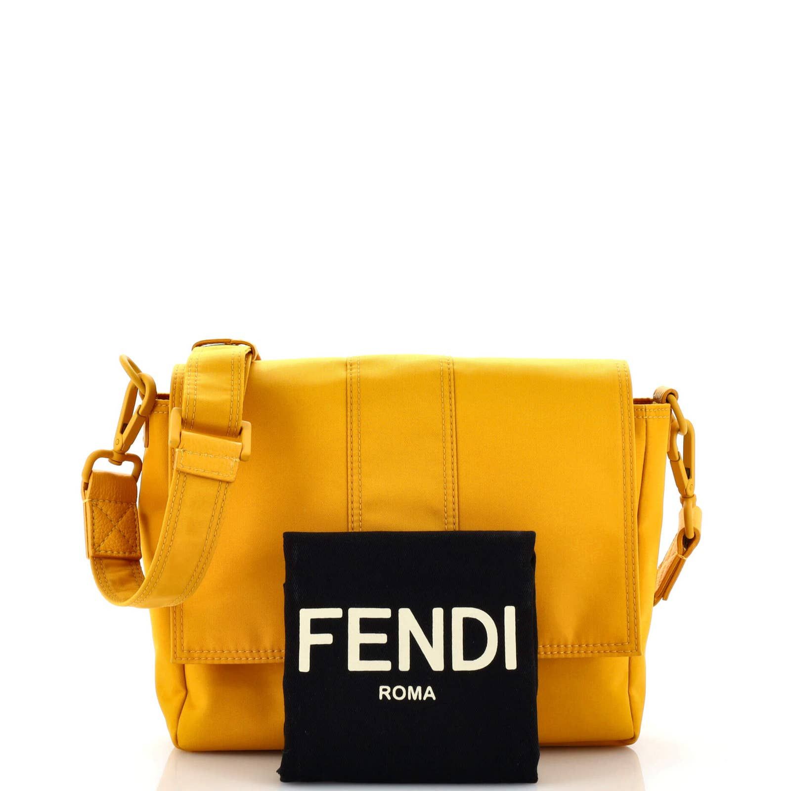 Fendi Baguette Flap Messenger Bag Nylon Medium | Grailed