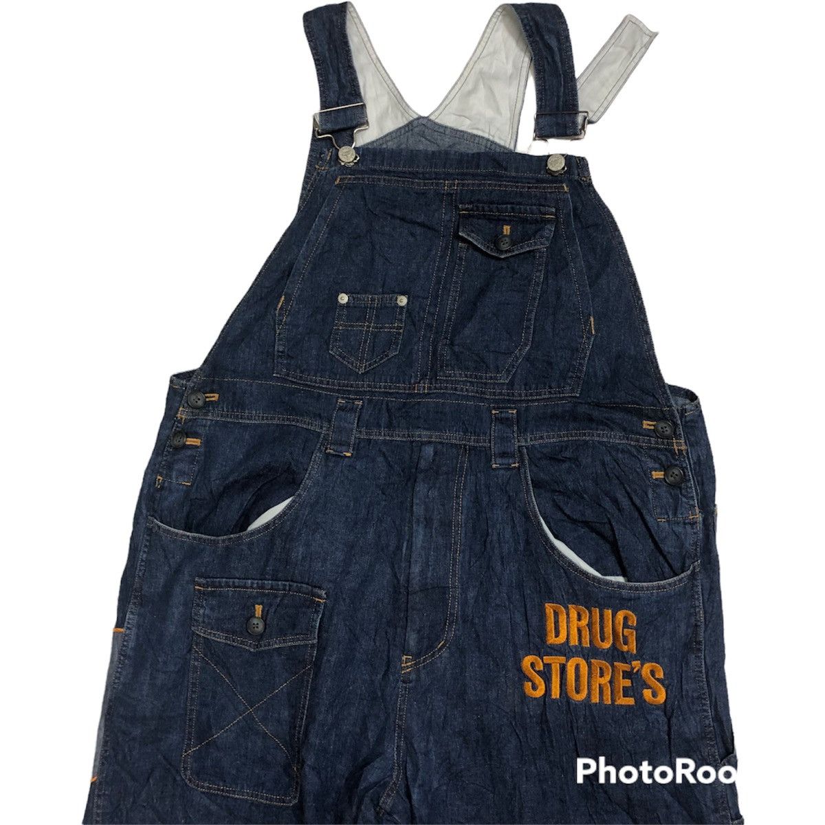 Japanese Brand Vintage Drug Store Embroidery Overall Half Knee Size US 38 / EU 54 - 4 Thumbnail