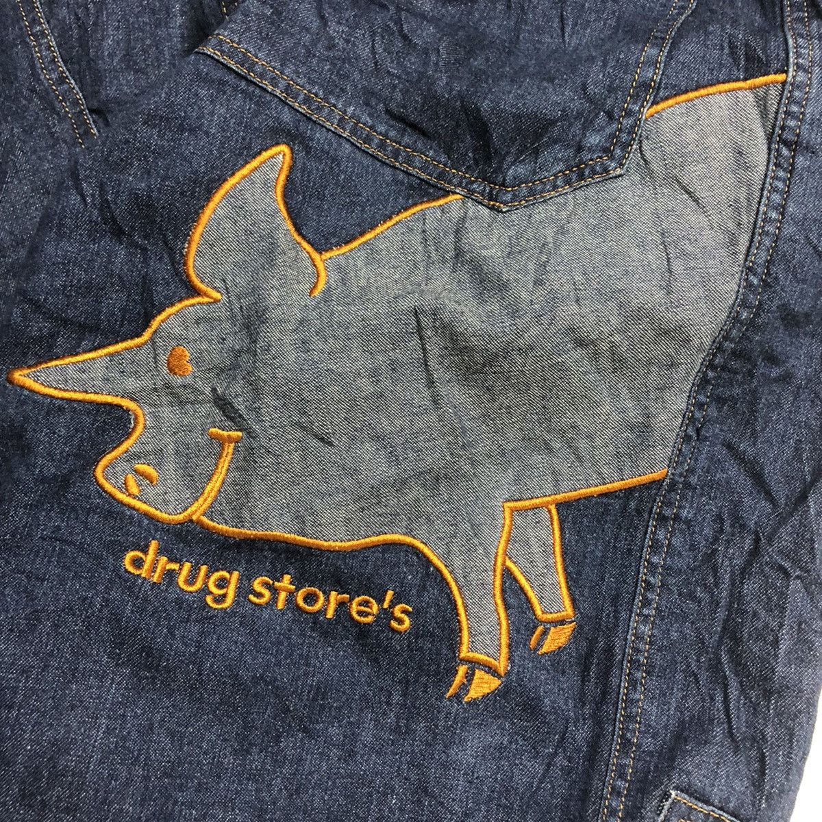Japanese Brand Vintage Drug Store Embroidery Overall Half Knee Size US 38 / EU 54 - 8 Thumbnail