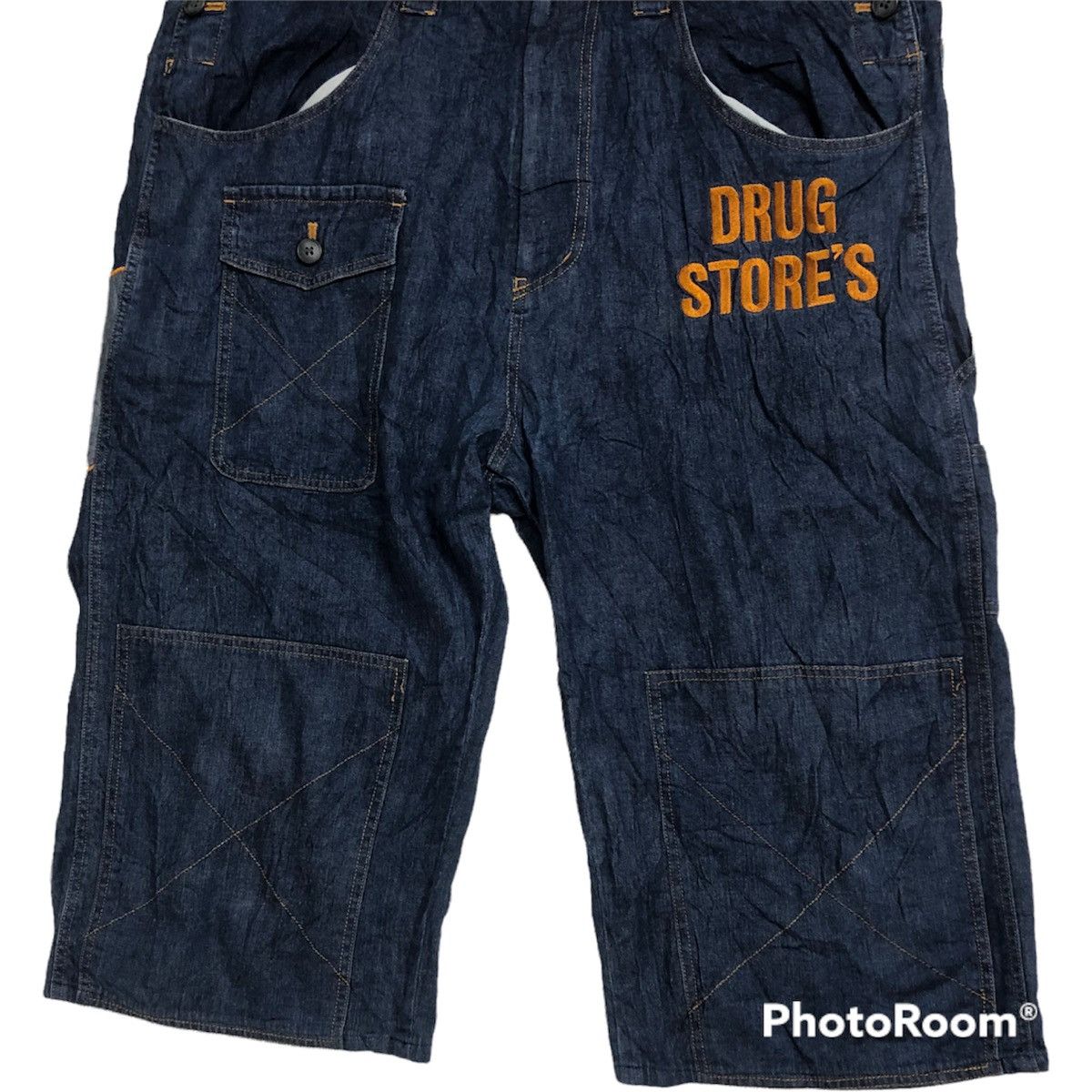 Japanese Brand Vintage Drug Store Embroidery Overall Half Knee Size US 38 / EU 54 - 2 Thumbnail