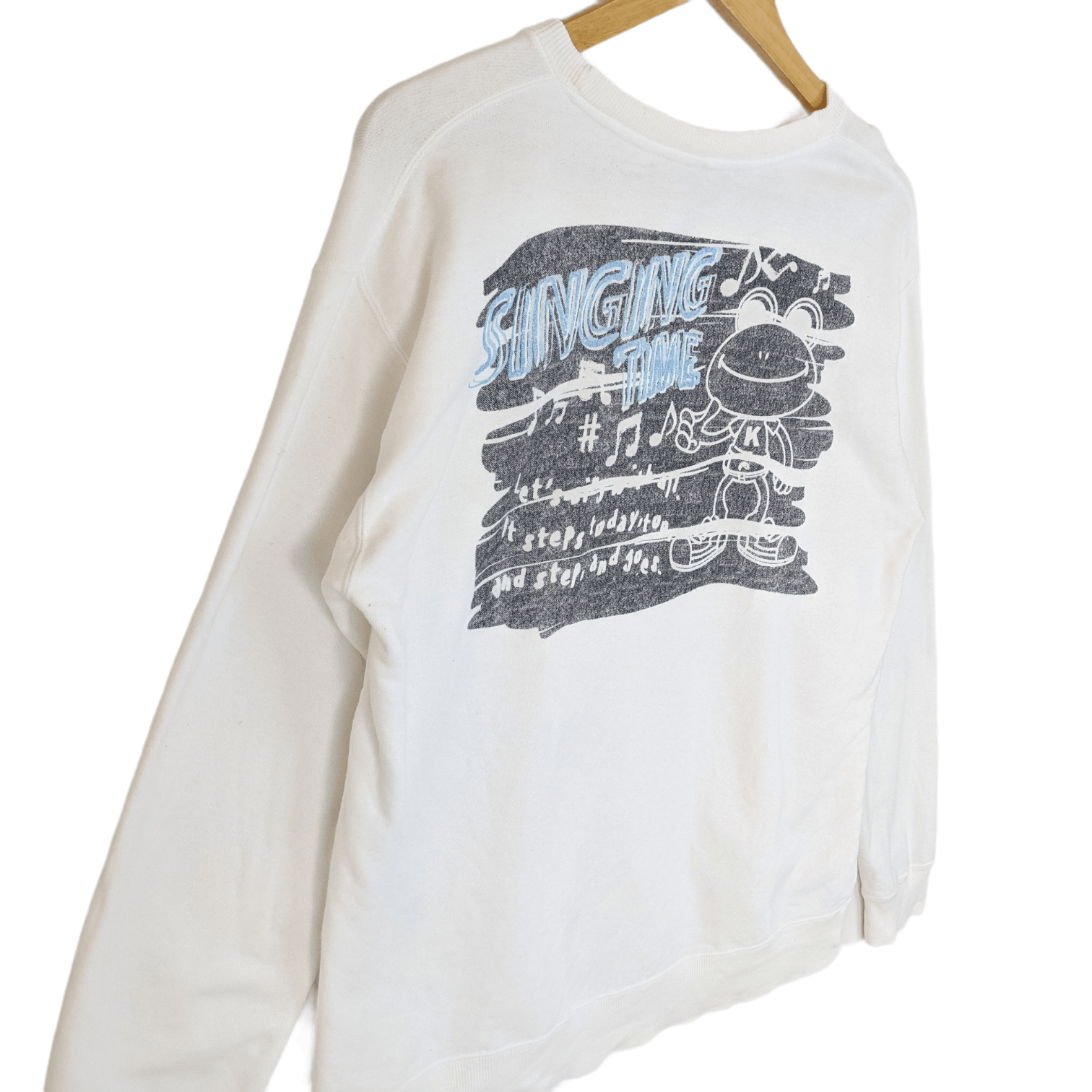 Japanese Brand Japan GRASS HITHER Anime Manga Frog Cartoon Sweatshirt Size US L / EU 52-54 / 3 - 6 Thumbnail