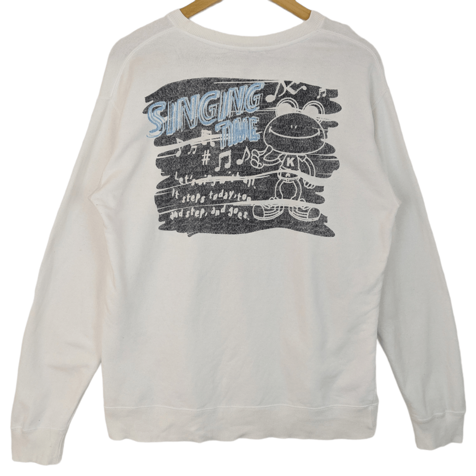 Japanese Brand Japan GRASS HITHER Anime Manga Frog Cartoon Sweatshirt Size US L / EU 52-54 / 3 - 4 Thumbnail