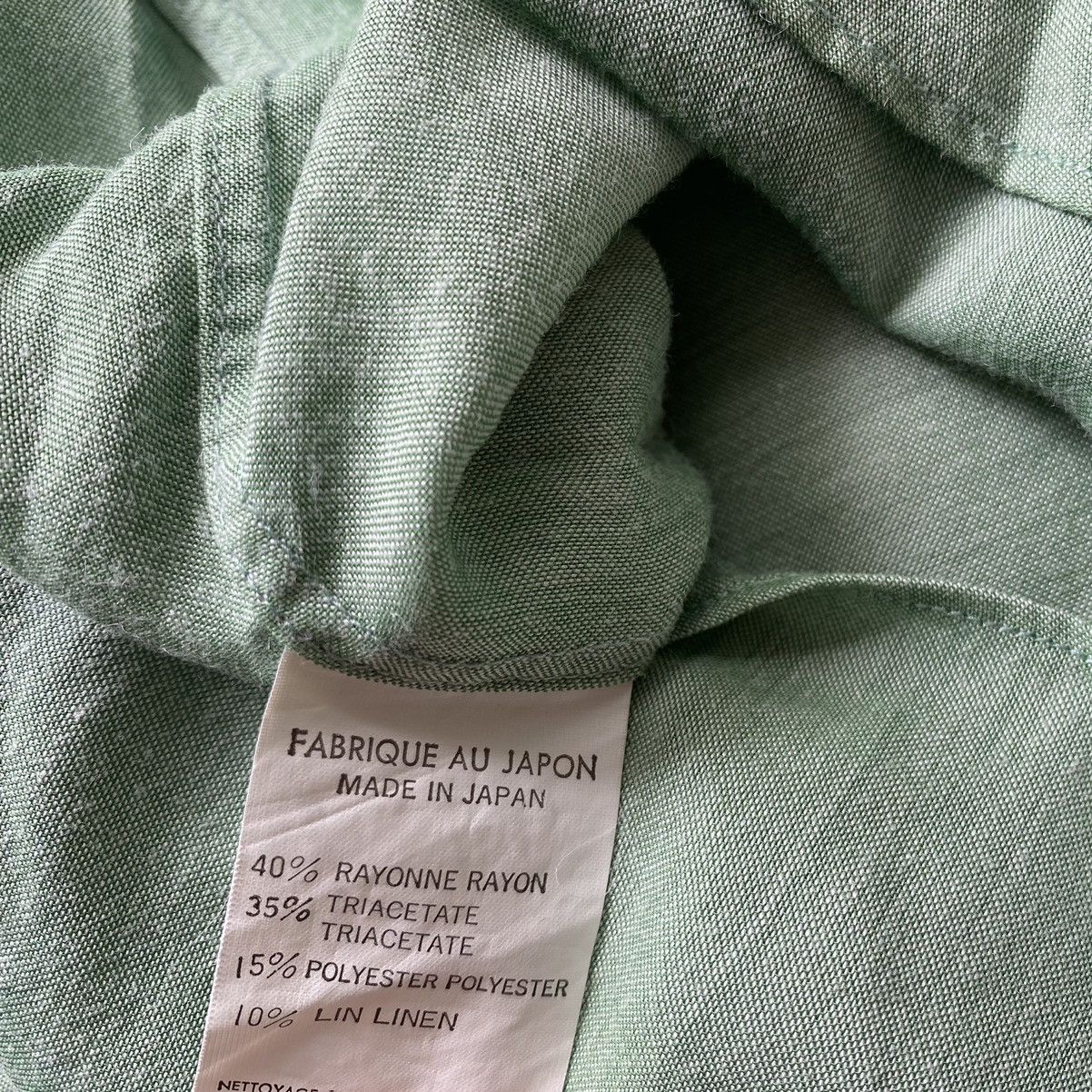 Yohji Yamamoto Y’s Mint Green Rayon Blend Oversize Shirt Size US L / EU 52-54 / 3 - 4 Thumbnail
