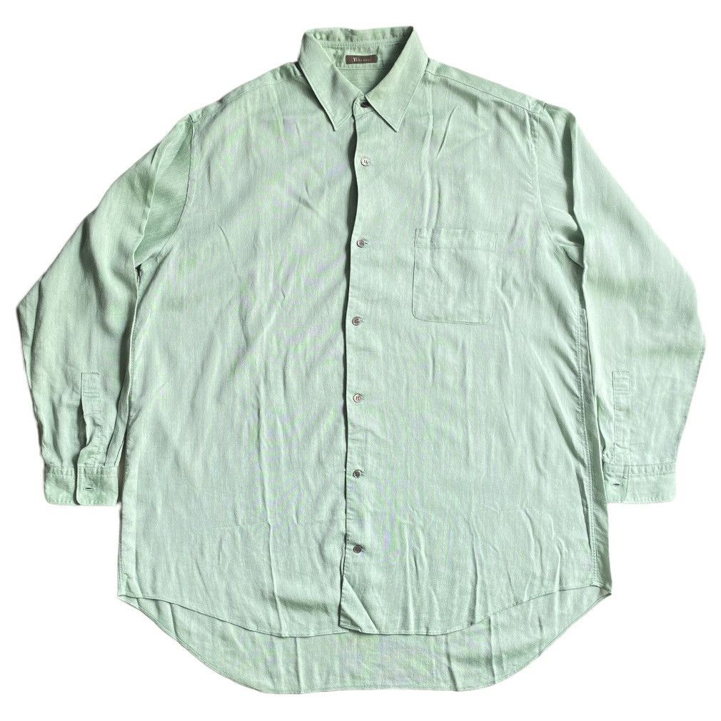 Yohji Yamamoto Y’s Mint Green Rayon Blend Oversize Shirt Size US L / EU 52-54 / 3 - 1 Thumbnail