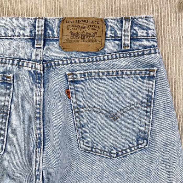 Vintage 1980s Levi's 505 Orange Tab Acid Washed Jeans MADE IN USA | Grailed