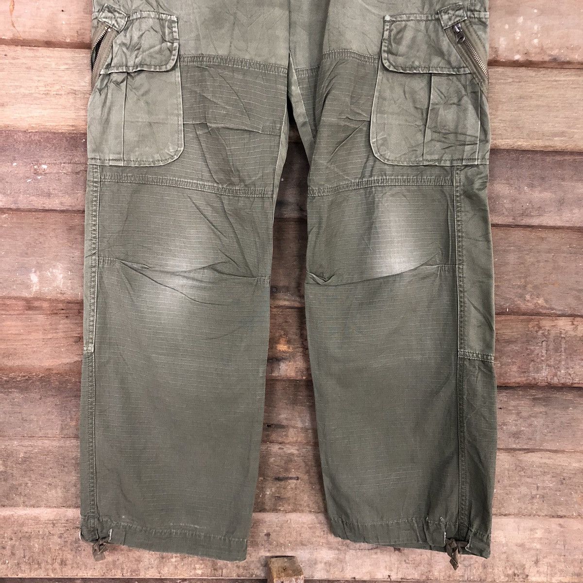 Airwalk DL Airwalk Green Multipocket Tactical Cargo Pants #c974 Size US 34 / EU 50 - 3 Thumbnail