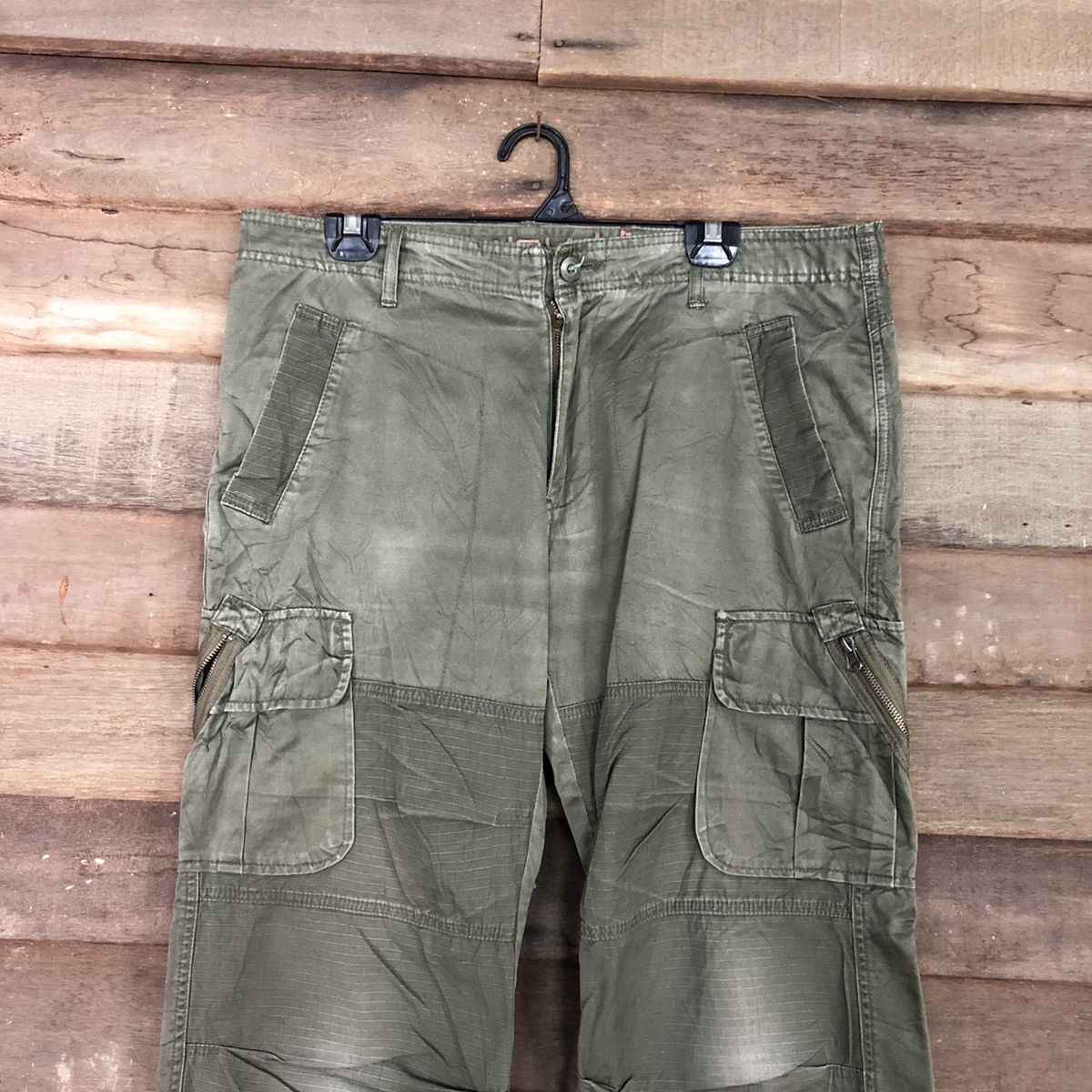 Airwalk DL Airwalk Green Multipocket Tactical Cargo Pants #c974 Size US 34 / EU 50 - 2 Thumbnail