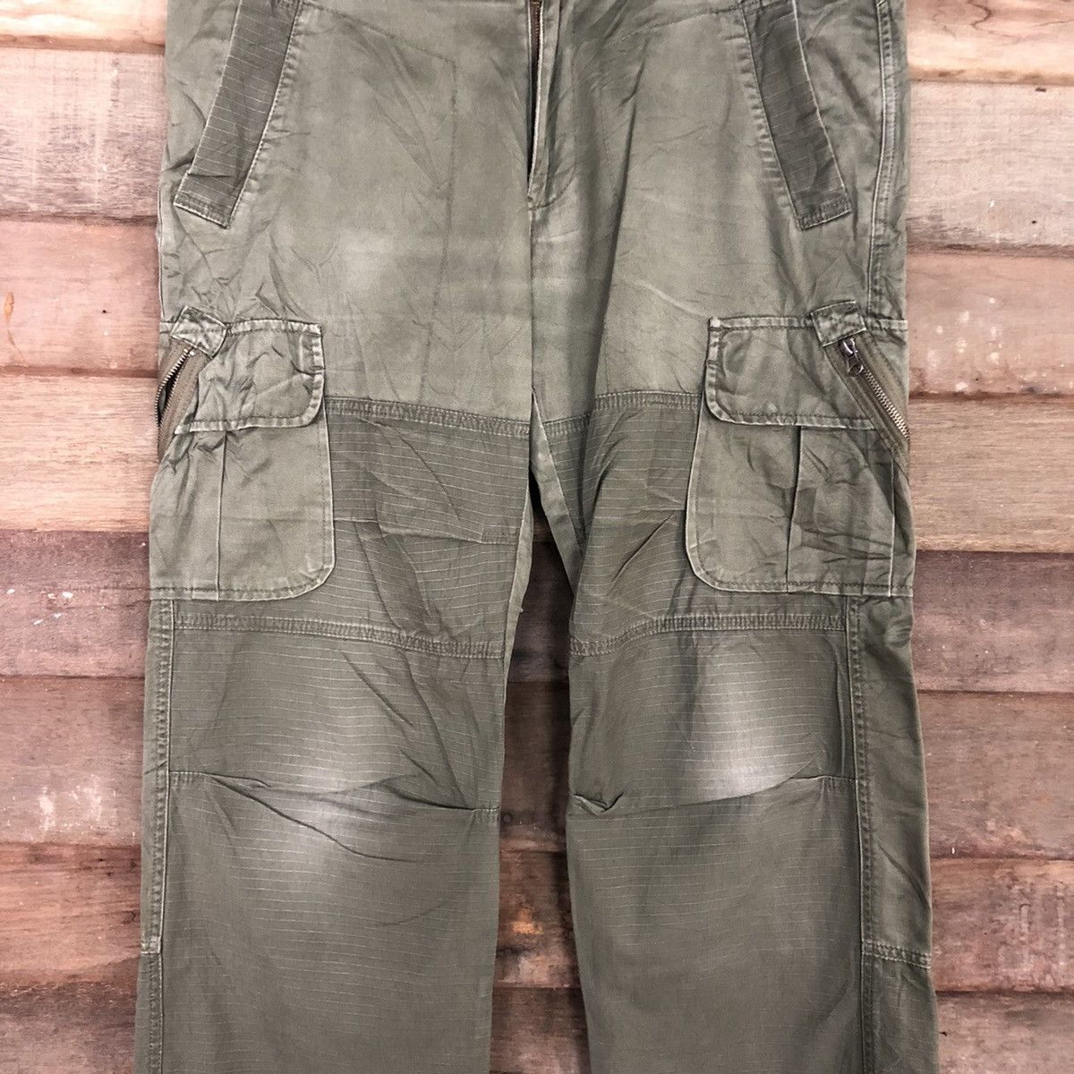 Airwalk DL Airwalk Green Multipocket Tactical Cargo Pants #c974 Size US 34 / EU 50 - 4 Thumbnail
