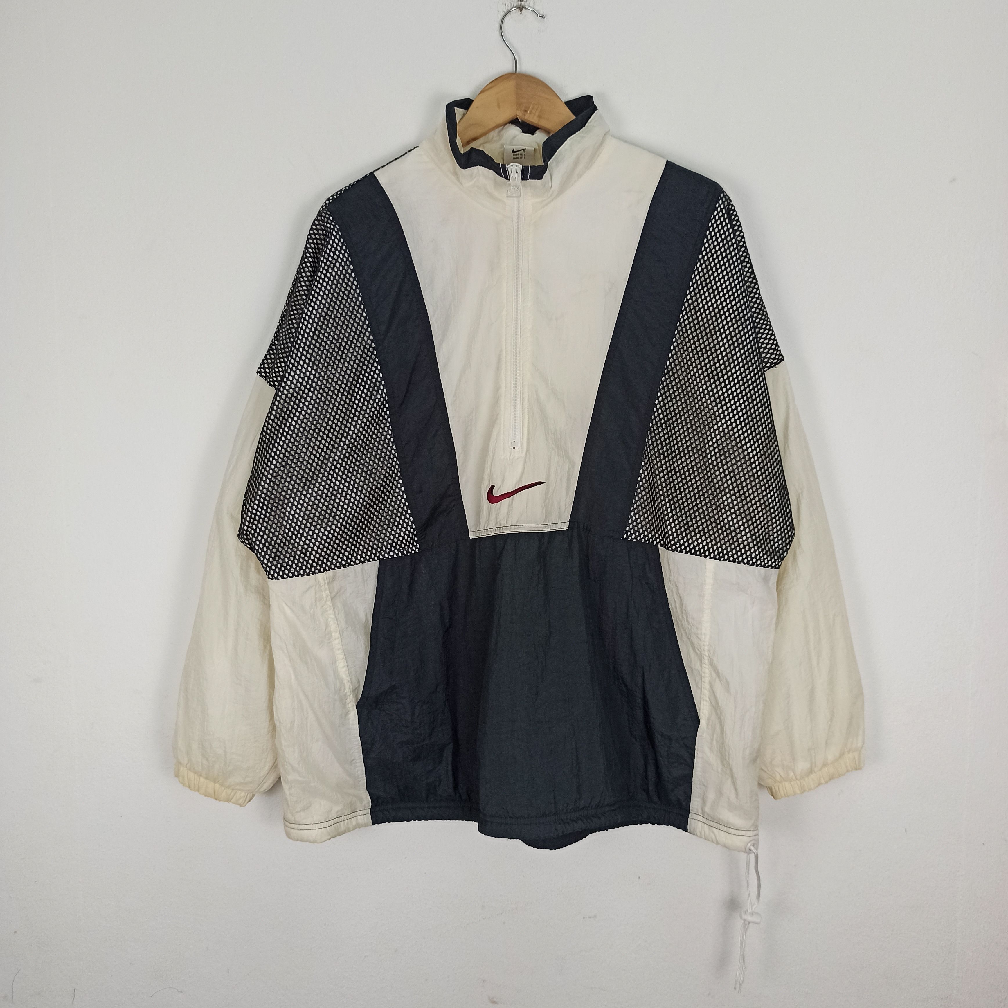 Nike 🔥 Vintage🔥 90s Nike Big Logo Windbreaker Jacket Size US L / EU 52-54 / 3 - 1 Thumbnail