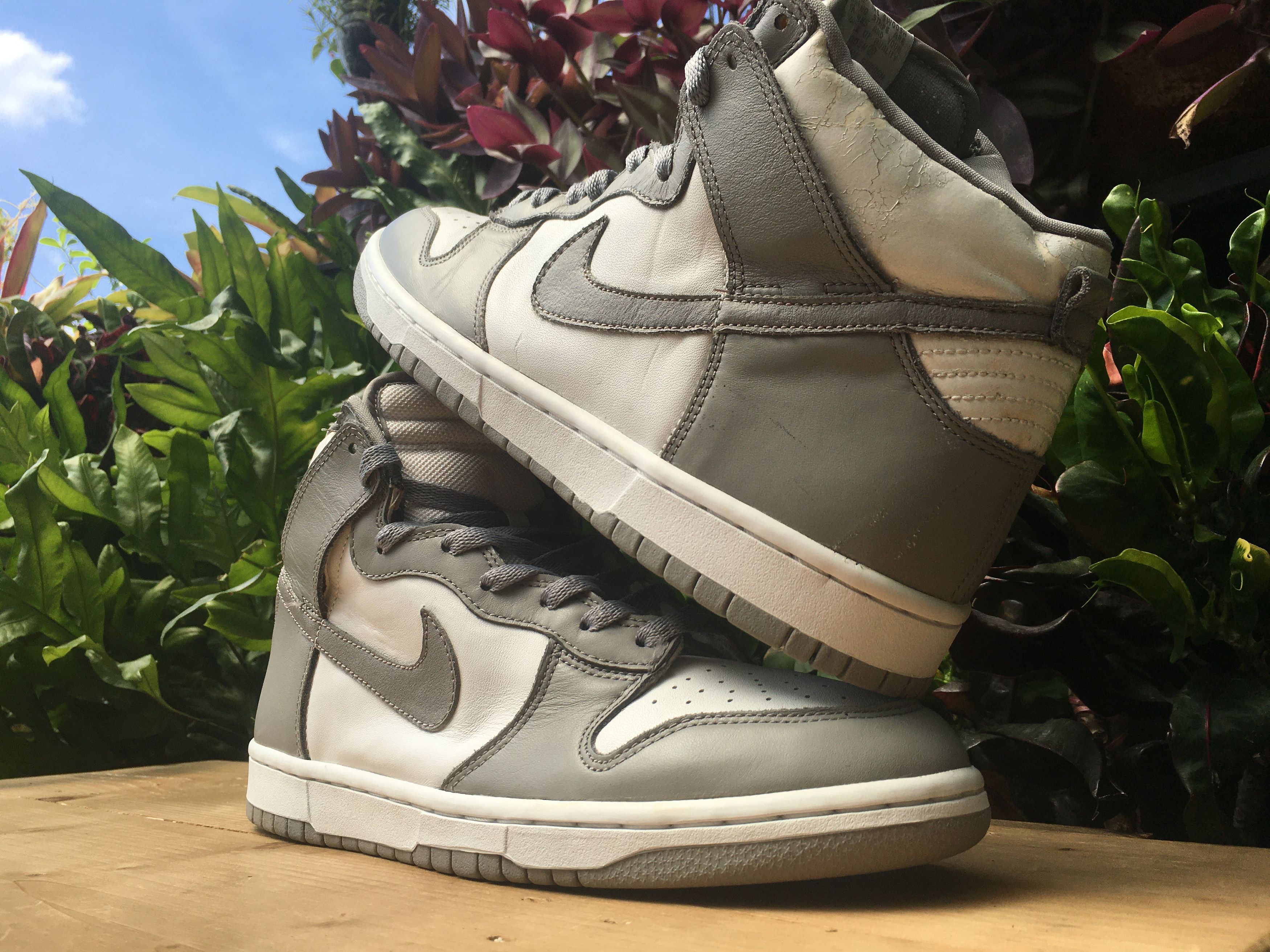 Nike × Vintage 🔥 Rare Vintage Nike Dunk High Medium Grey OG 2002 Size US 10.5 / EU 43-44 - 4 Thumbnail