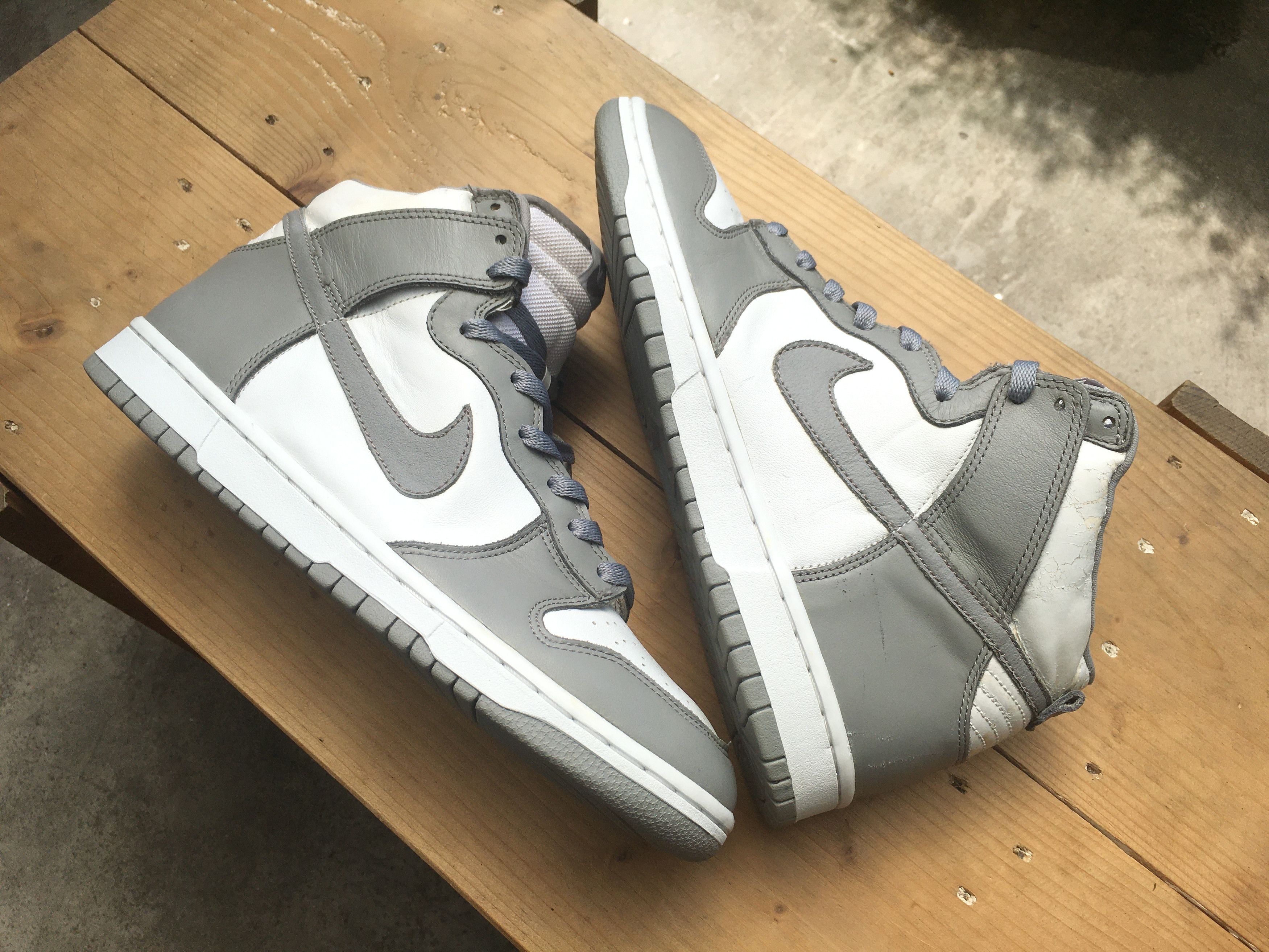Nike × Vintage 🔥 Rare Vintage Nike Dunk High Medium Grey OG 2002 Size US 10.5 / EU 43-44 - 20 Thumbnail