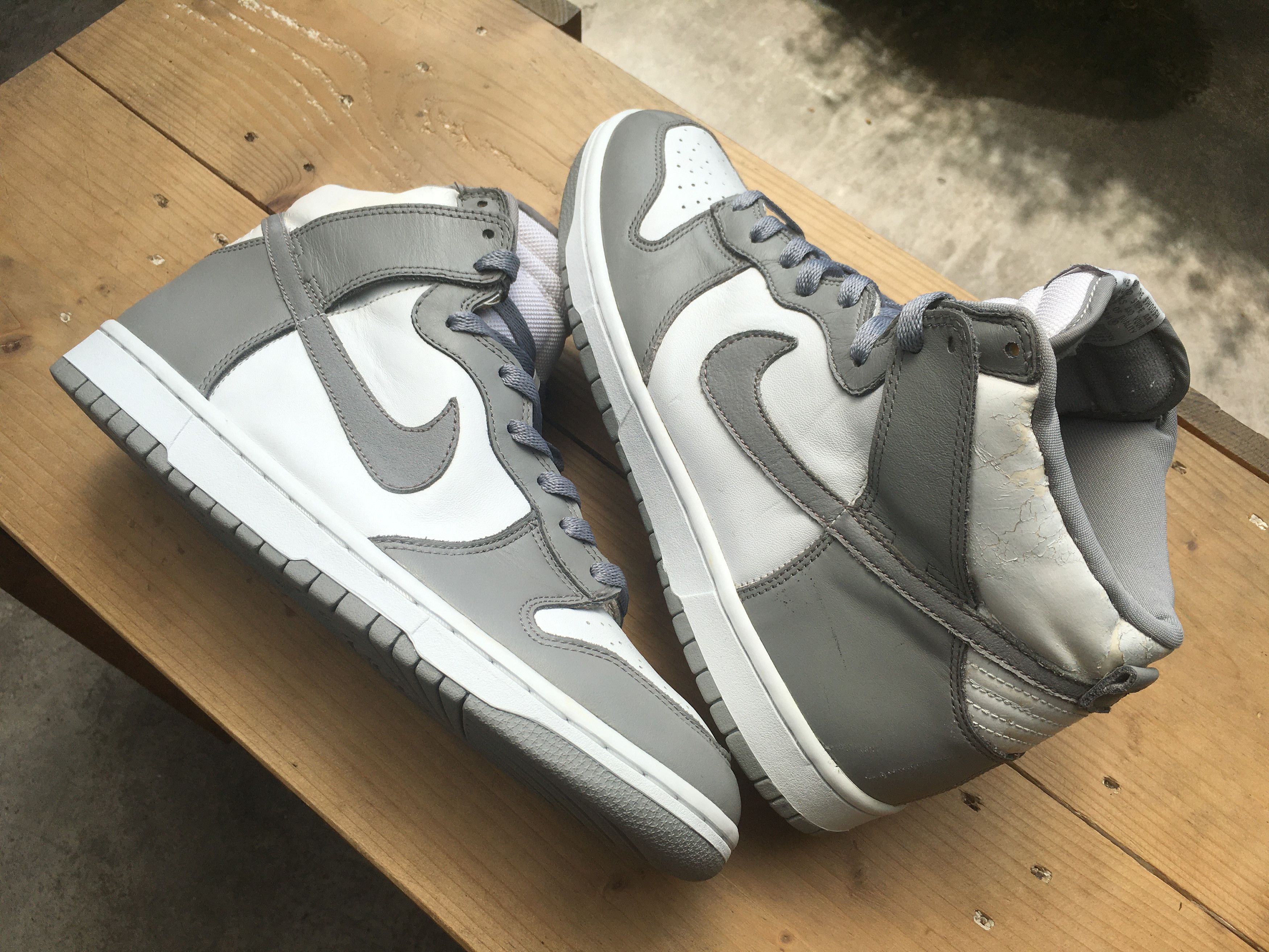 Nike × Vintage 🔥 Rare Vintage Nike Dunk High Medium Grey OG 2002 Size US 10.5 / EU 43-44 - 21 Thumbnail
