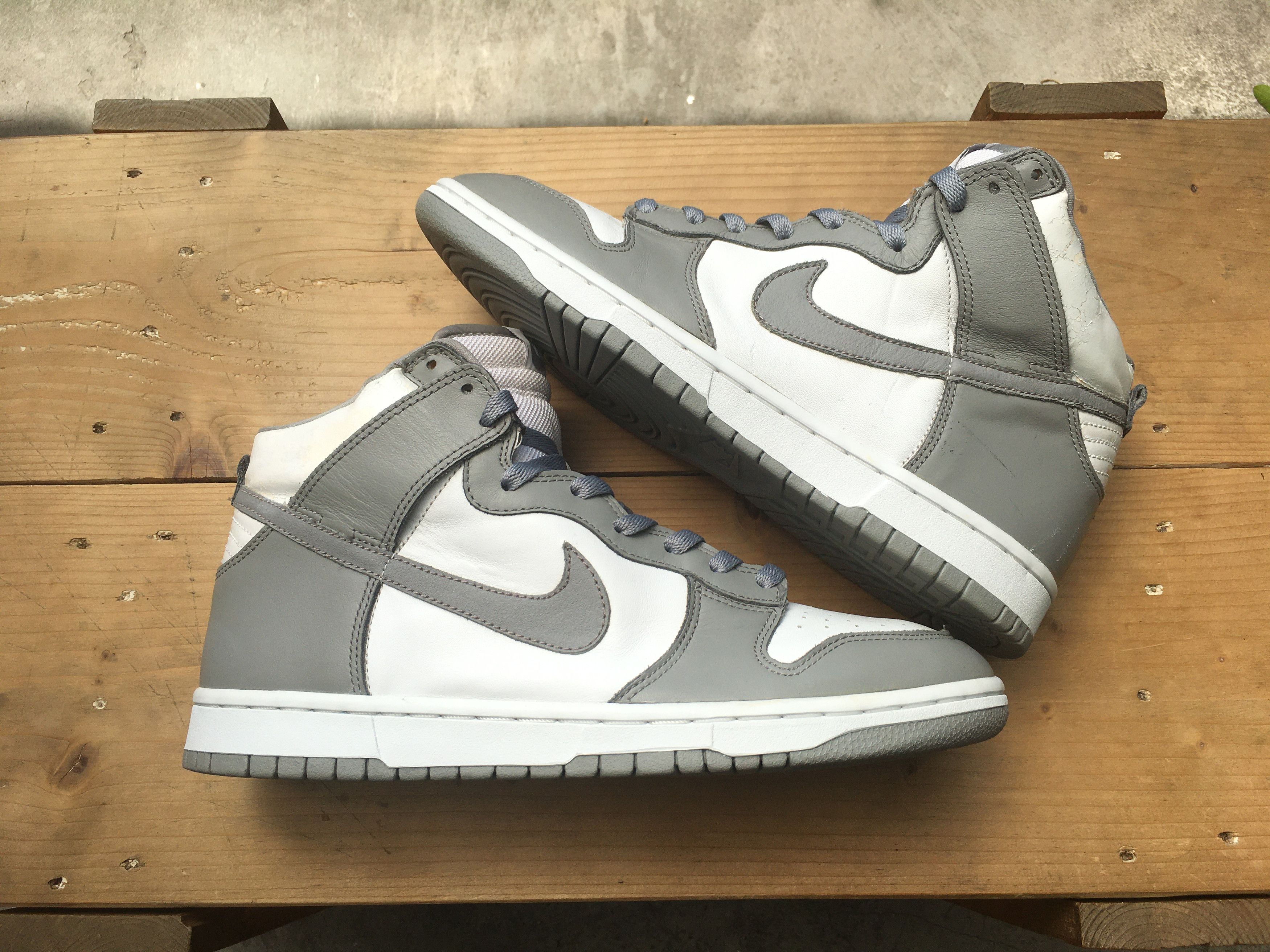 Nike × Vintage 🔥 Rare Vintage Nike Dunk High Medium Grey OG 2002 Size US 10.5 / EU 43-44 - 19 Thumbnail