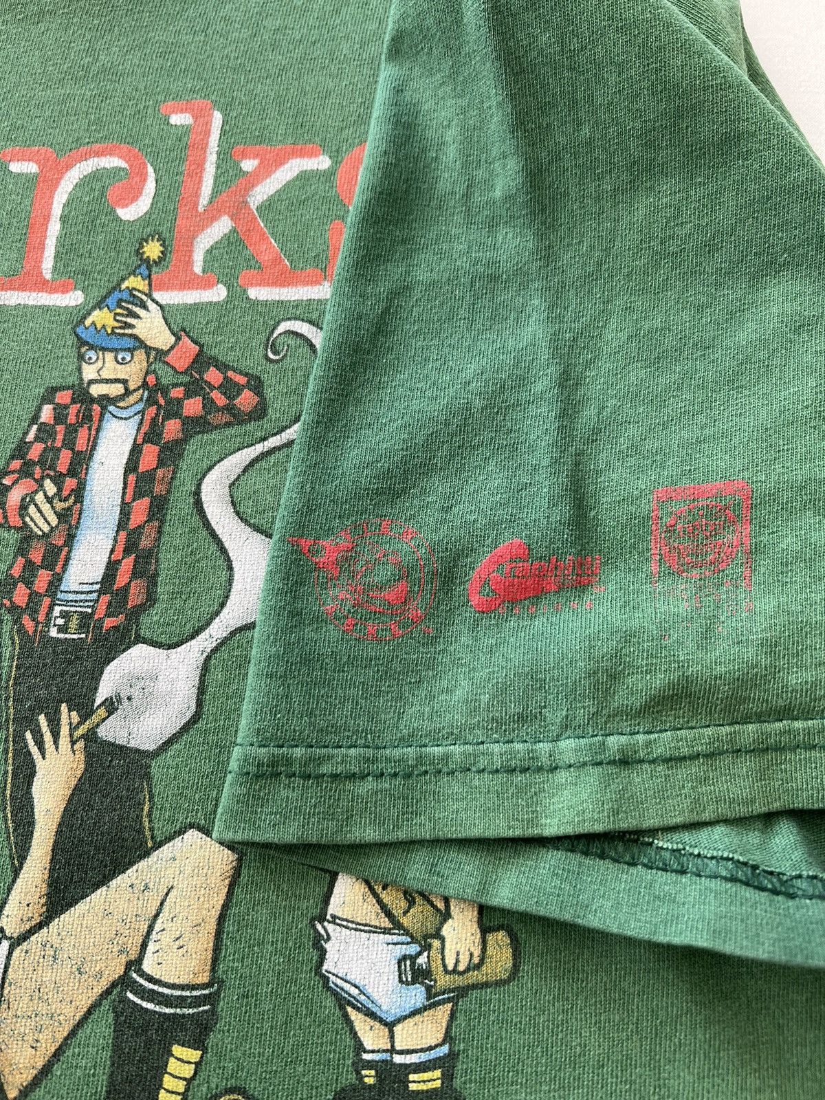 Band Tees × Vintage Vintage 1999 Clerks Movie Faded Green Tee Size US L / EU 52-54 / 3 - 7 Thumbnail