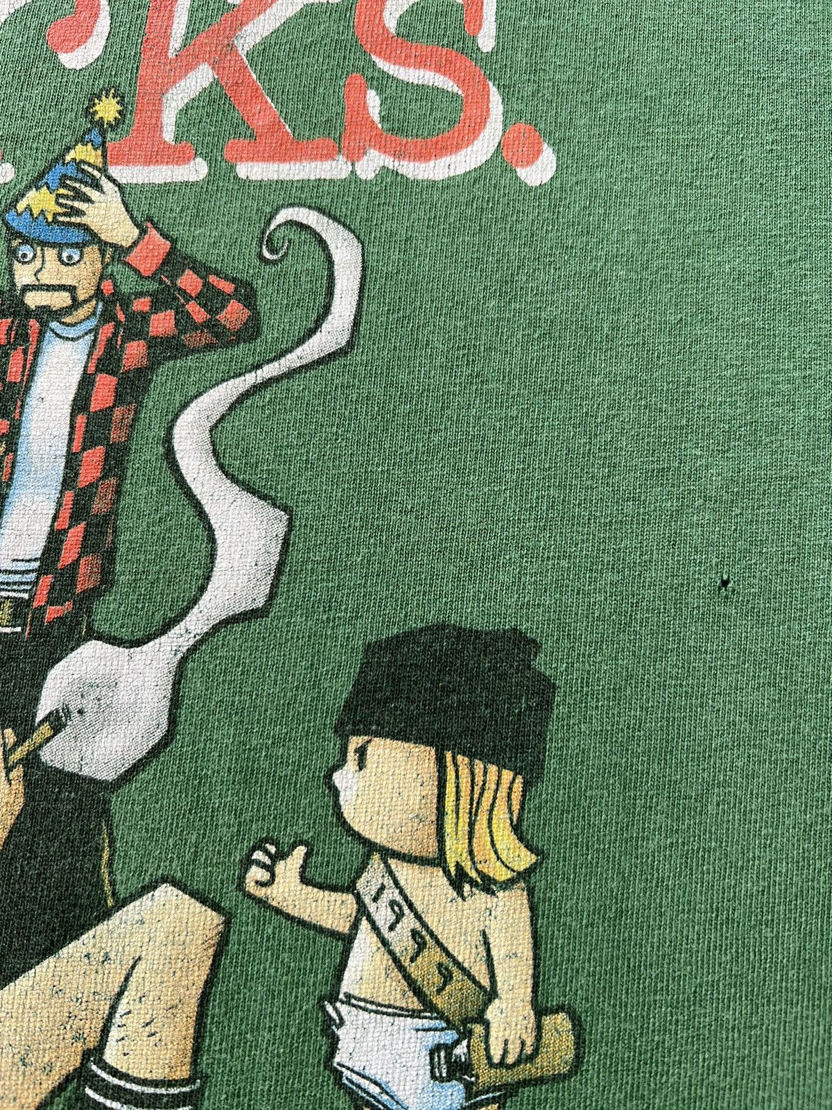 Band Tees × Vintage Vintage 1999 Clerks Movie Faded Green Tee Size US L / EU 52-54 / 3 - 5 Thumbnail