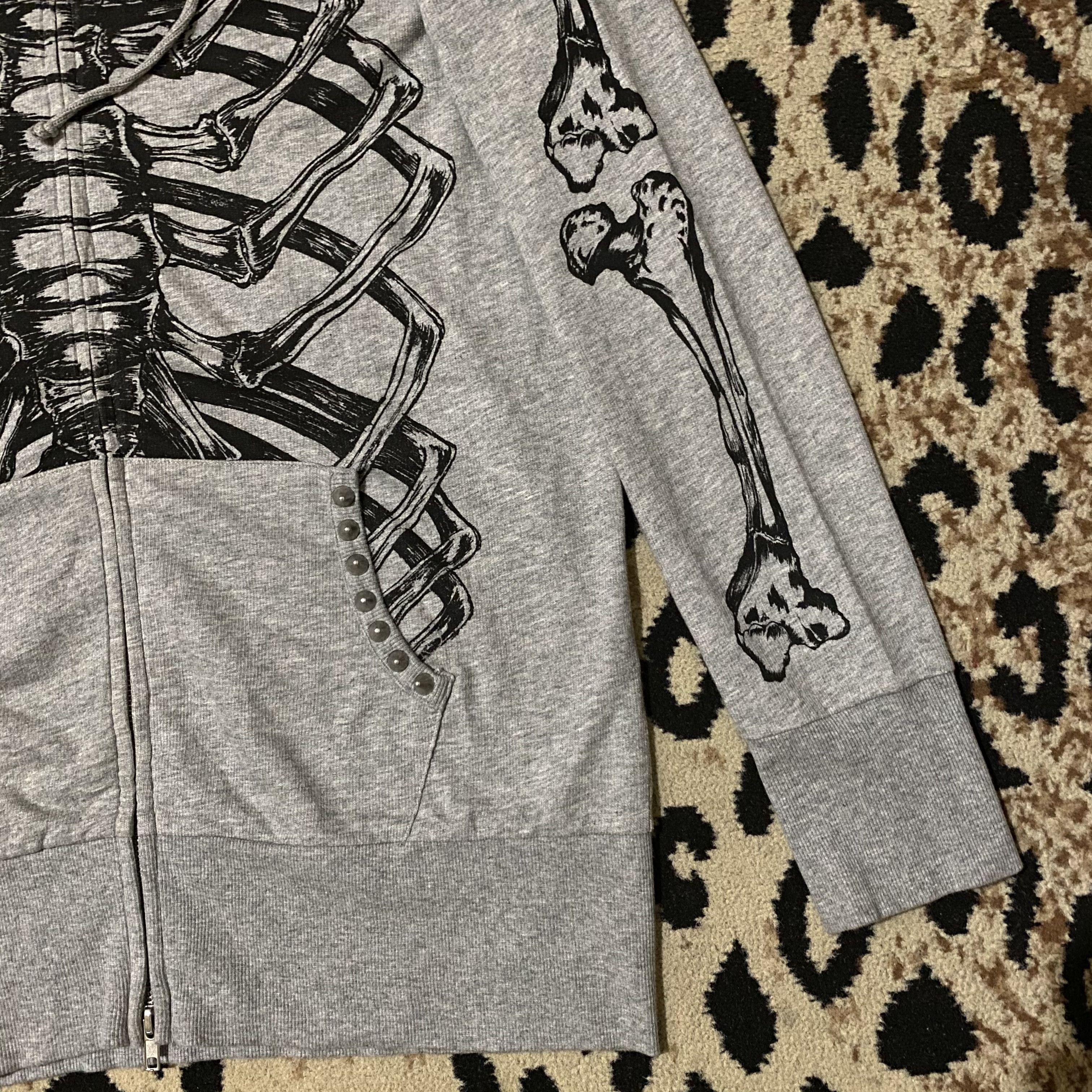 Japanese Brand Glad News Skeleton Full Zip Hoodie Size US M / EU 48-50 / 2 - 3 Thumbnail