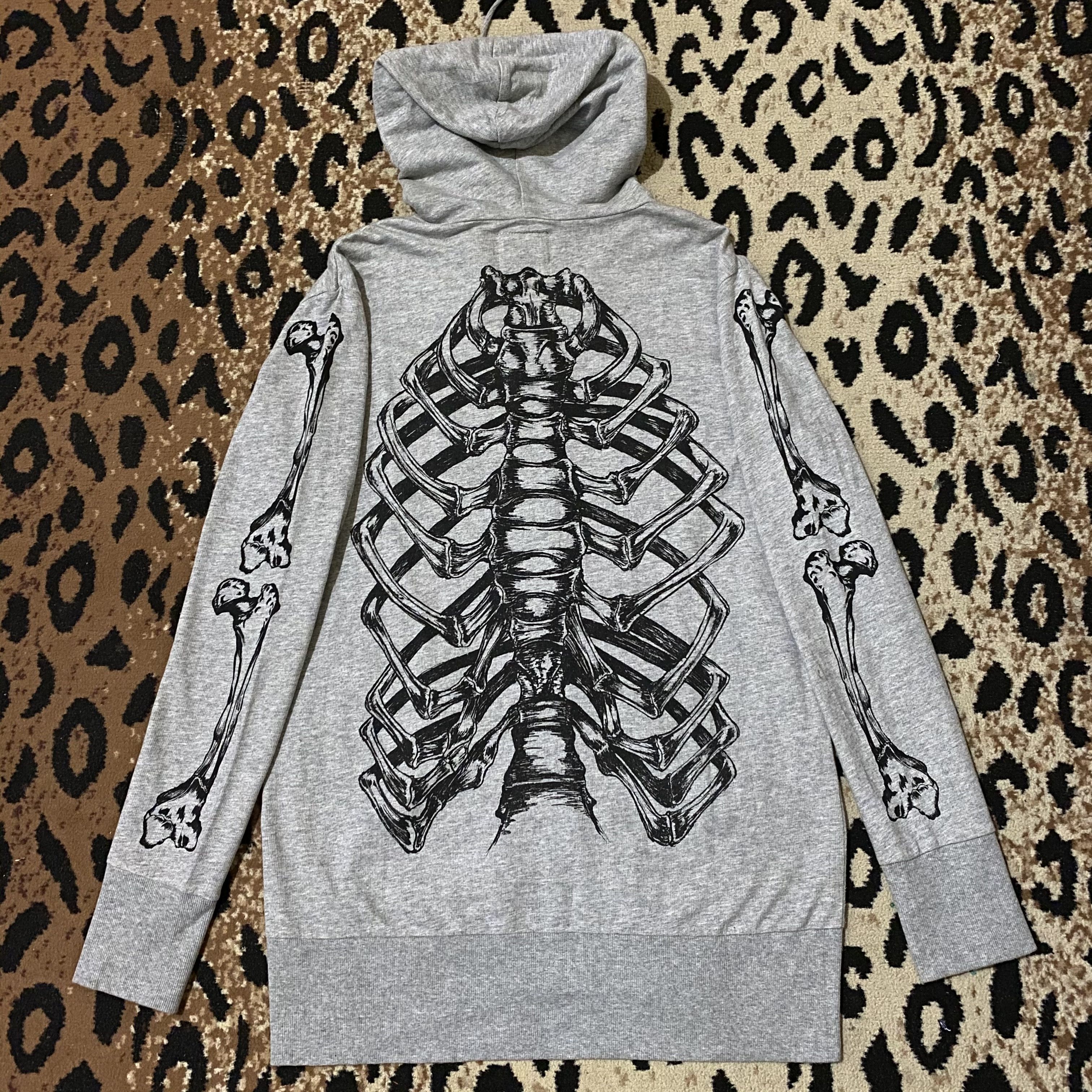 Japanese Brand Glad News Skeleton Full Zip Hoodie Size US M / EU 48-50 / 2 - 6 Thumbnail