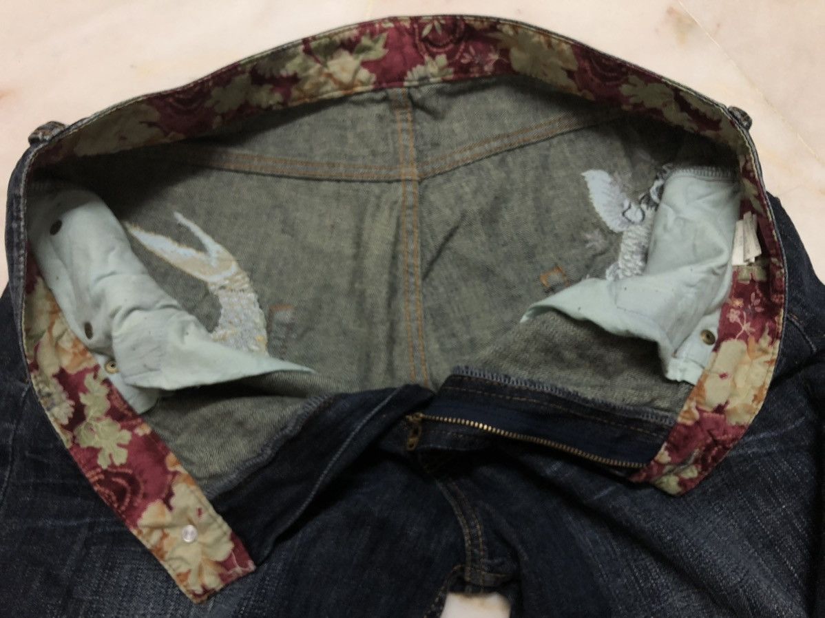 Japanese Brand RARE!! FISH KOI EMBROIDERED JEANS Size US 34 / EU 50 - 9 Thumbnail
