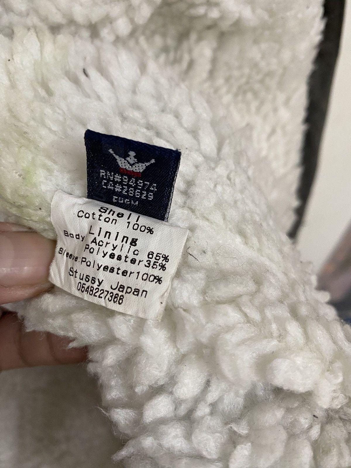 Stussy × Vintage Vintage Stussy Sherpa Denim Jacket Size US L / EU 52-54 / 3 - 10 Thumbnail