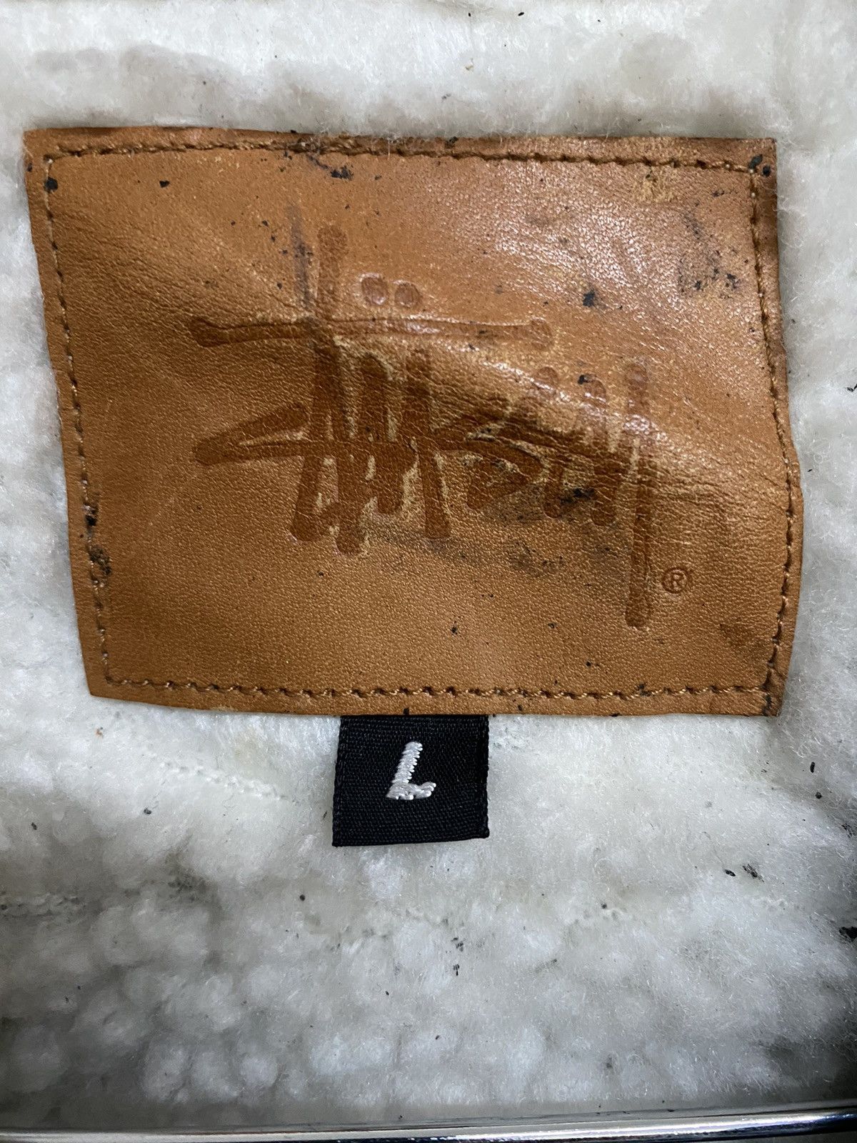 Stussy × Vintage Vintage Stussy Sherpa Denim Jacket Size US L / EU 52-54 / 3 - 8 Thumbnail