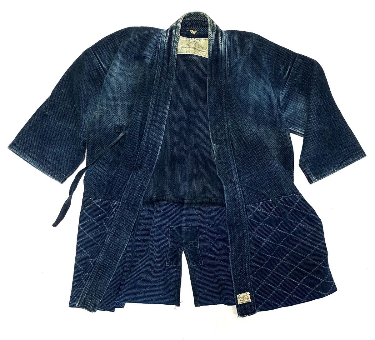 image of Indigo x Kimono Japan Dragon Vintage Kendo Kimono Japanese Traditional Jacket Kapital in Blue (Size