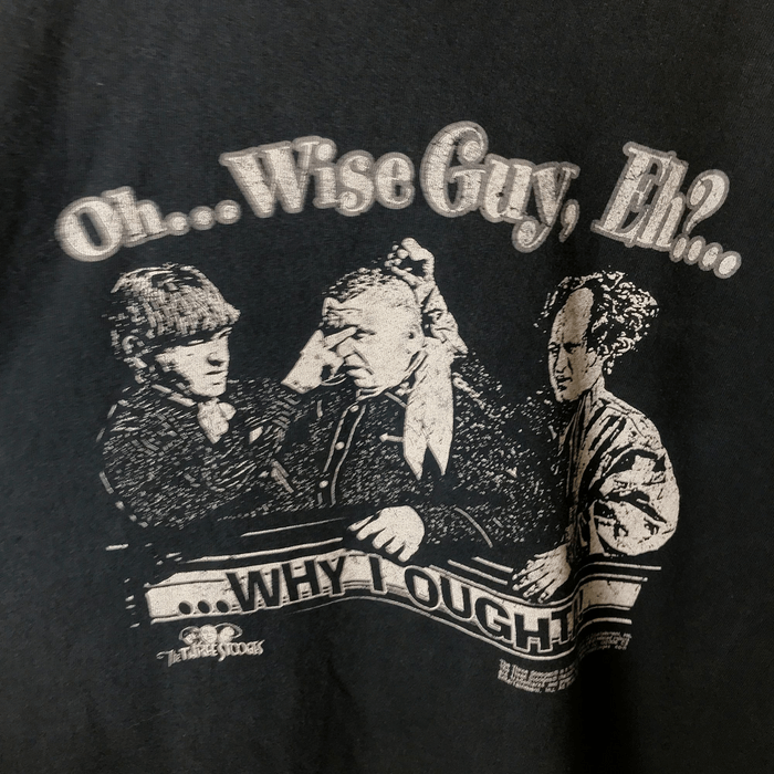 Vintage 00s Vintage Three Stooges Oh Wise Guy Eh T Shirt Adult Black ...