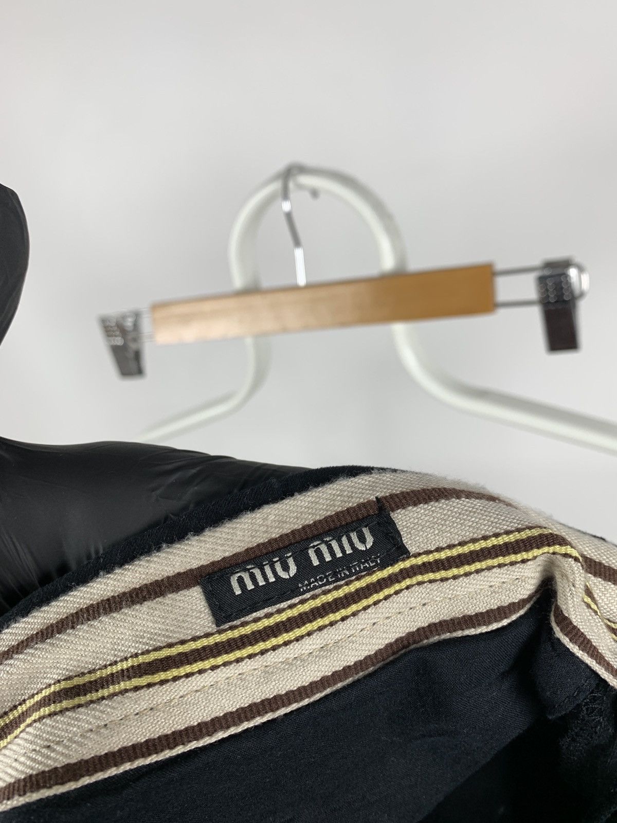 Miu Miu Vintage Miu Miu Velour Black Pants Size US 31 - 20 Thumbnail