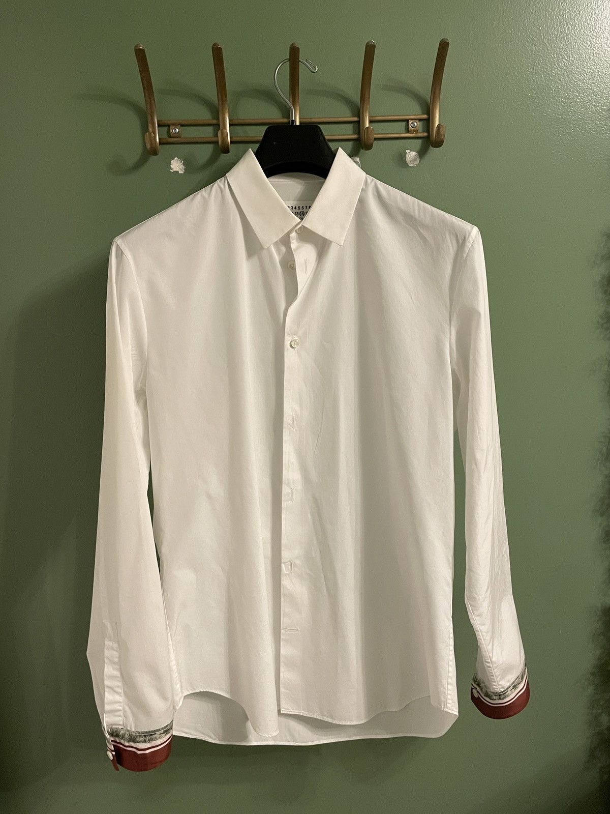 image of Maison Margiela Fox Cuffs Shirt in White, Men's (Size Medium)