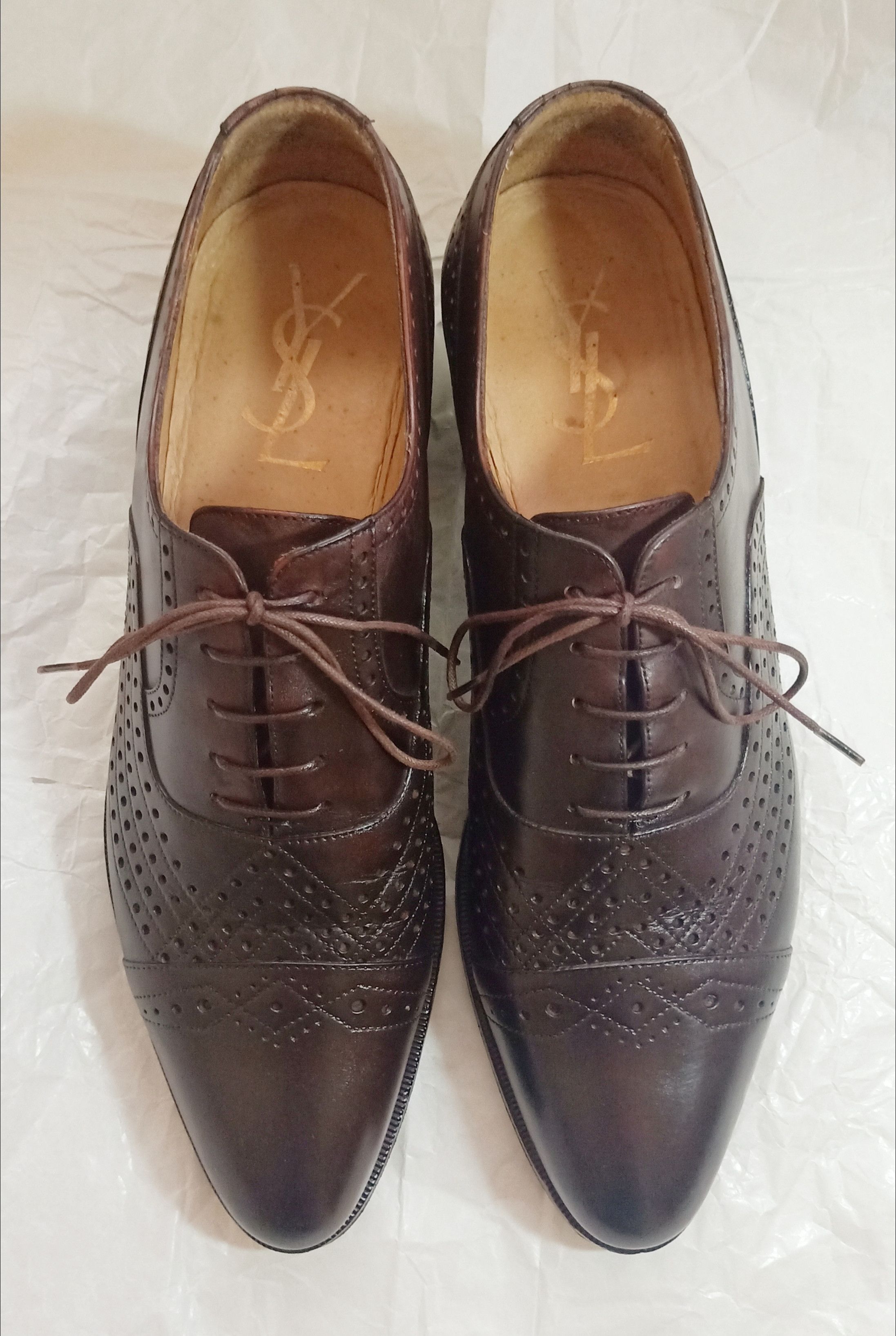 Saint Laurent Paris × Yves Saint Laurent SAINT LAURENT YSL EARL PERFORATED OXFORDS SHOES Tom Ford Era Size US 8 / EU 41 - 19 Thumbnail