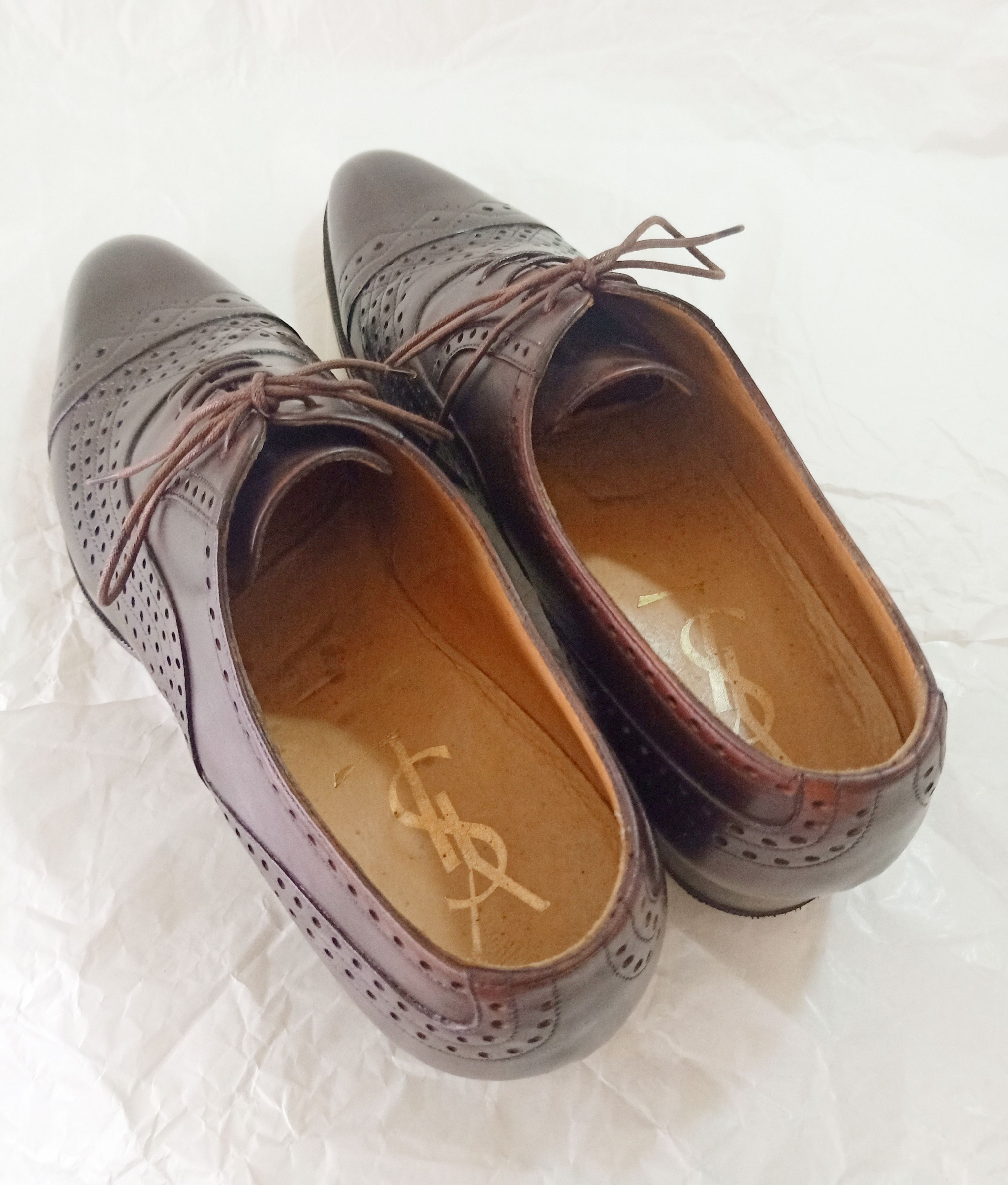 Saint Laurent Paris × Yves Saint Laurent SAINT LAURENT YSL EARL PERFORATED OXFORDS SHOES Tom Ford Era Size US 8 / EU 41 - 3 Thumbnail