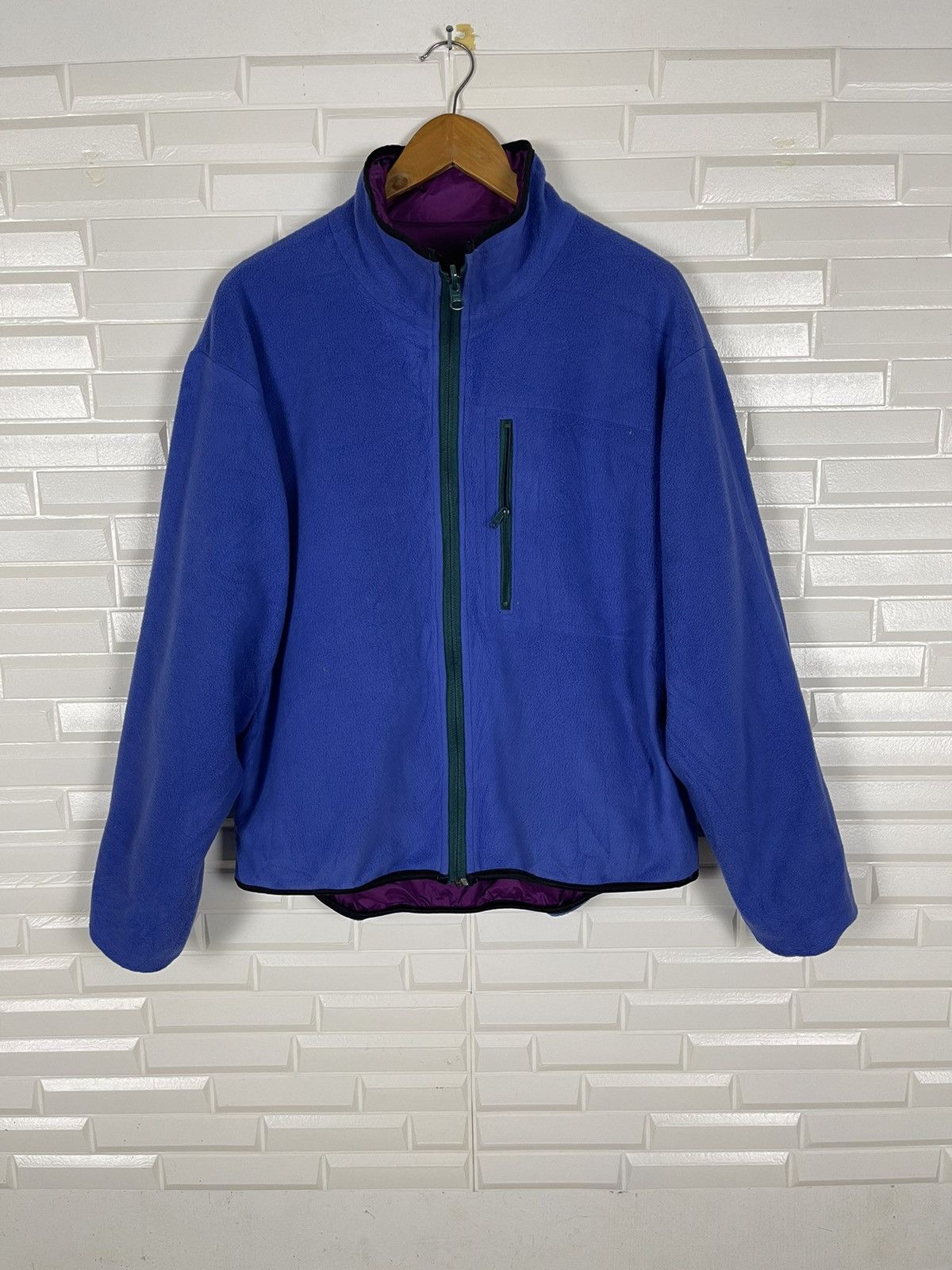 L.L. Bean × Vintage Vintage LL BEAN USA Reversible Jacket Windbreaker Fleece Size US M / EU 48-50 / 2 - 5 Thumbnail