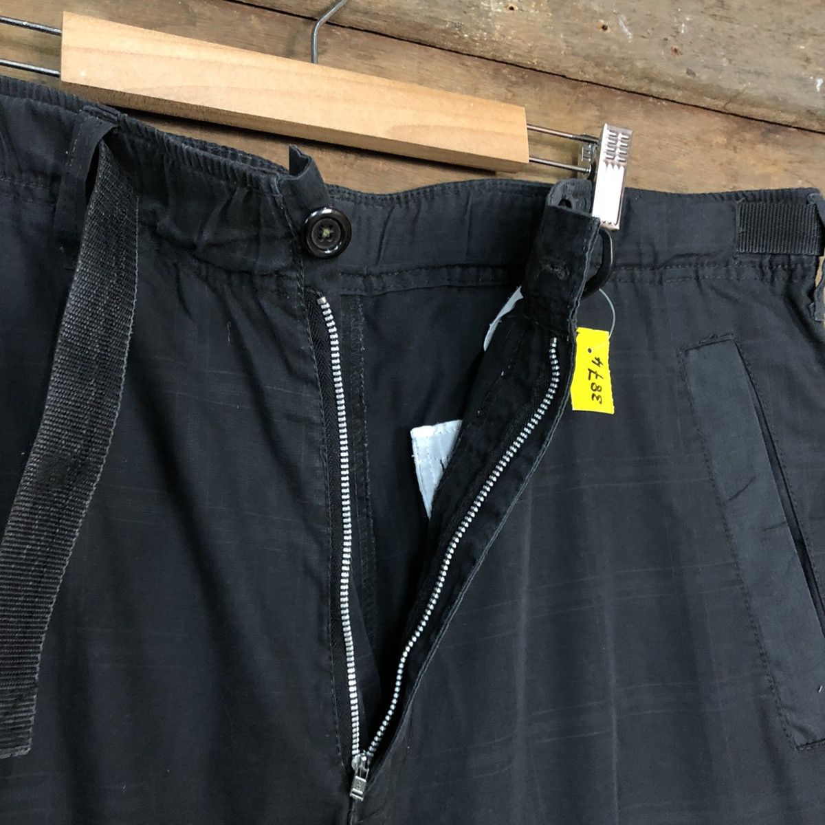 Japanese Brand Anti label Black Multipocket Tactical Cargo Pants #3874 Size US 35 - 8 Thumbnail