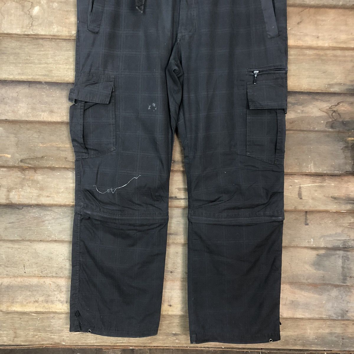 Japanese Brand Anti label Black Multipocket Tactical Cargo Pants #3874 Size US 35 - 3 Thumbnail